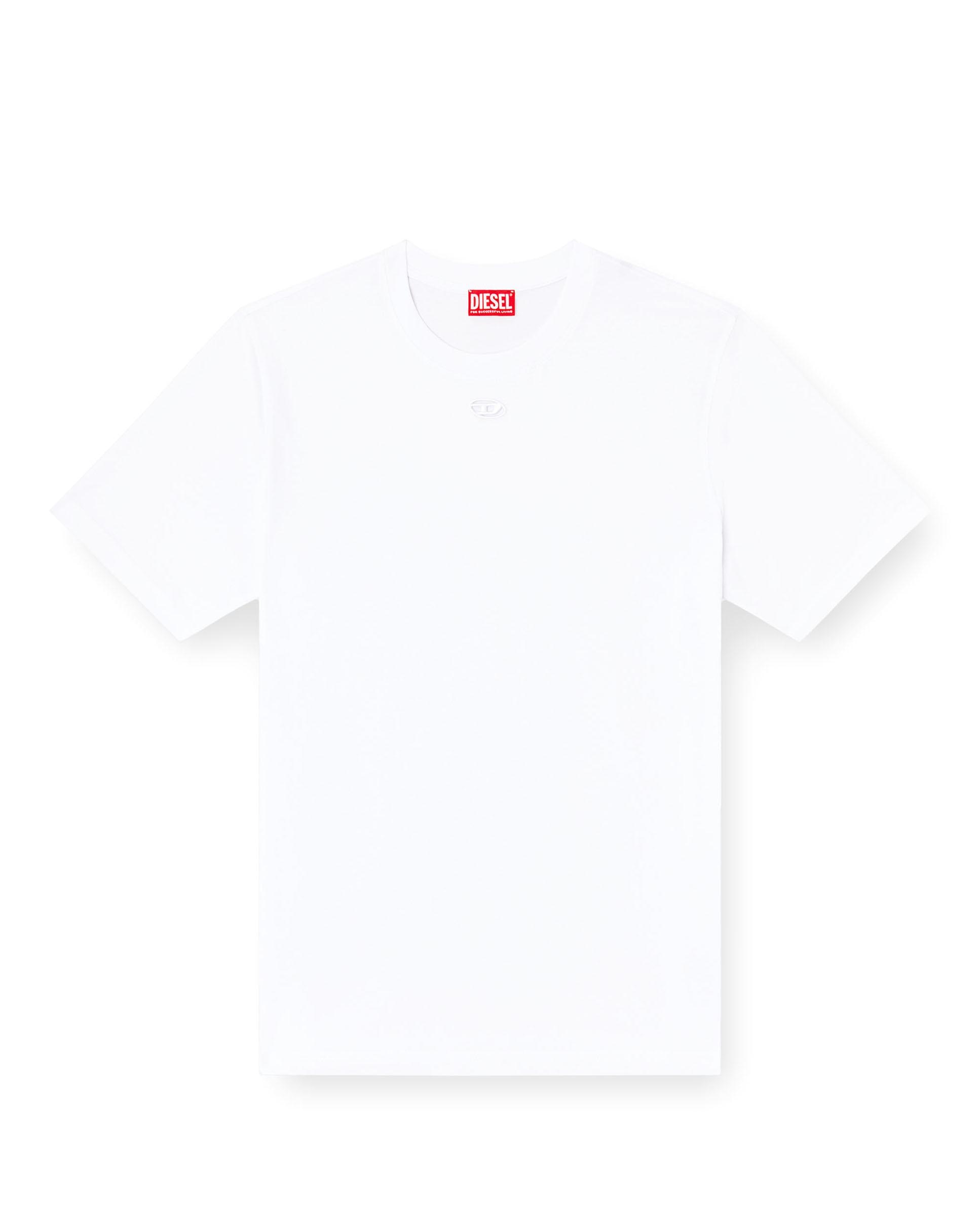 Camiseta de manga corta de hombre DIESEL de algodón - Blanco Blanco-4