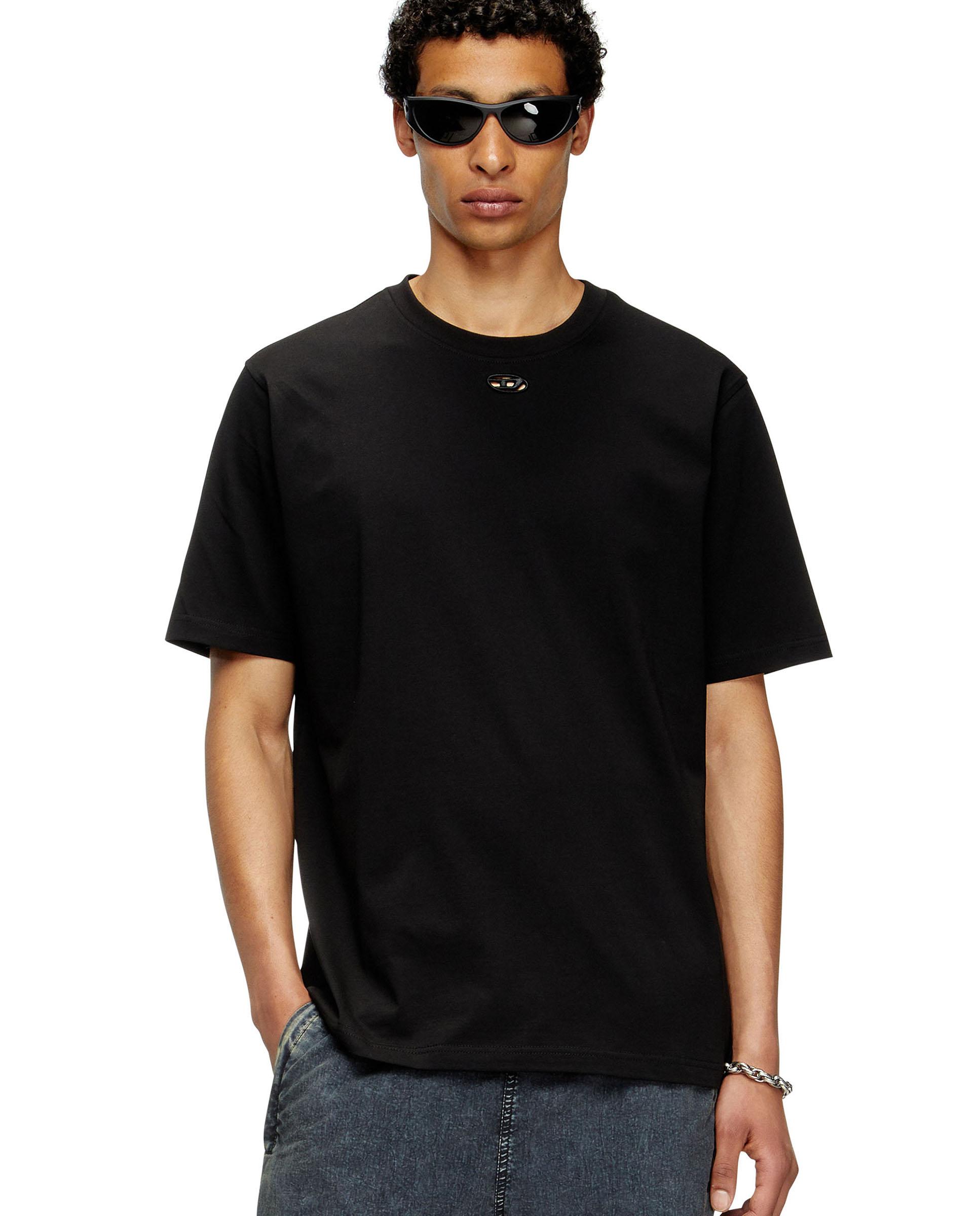 Camiseta de manga corta de hombre DIESEL de algodón - Negro Negro-1