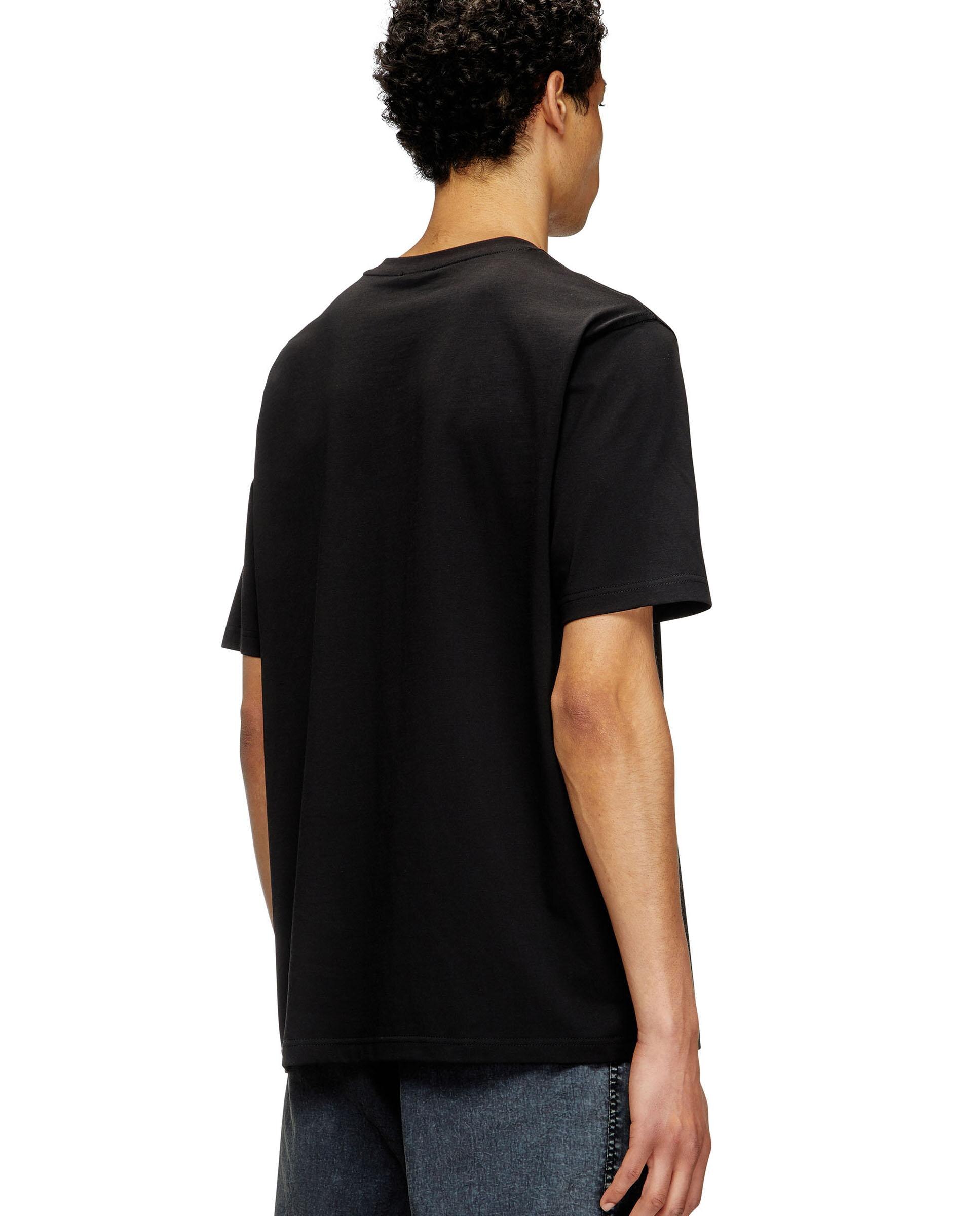 Camiseta de manga corta de hombre DIESEL de algodón - Negro Negro-2