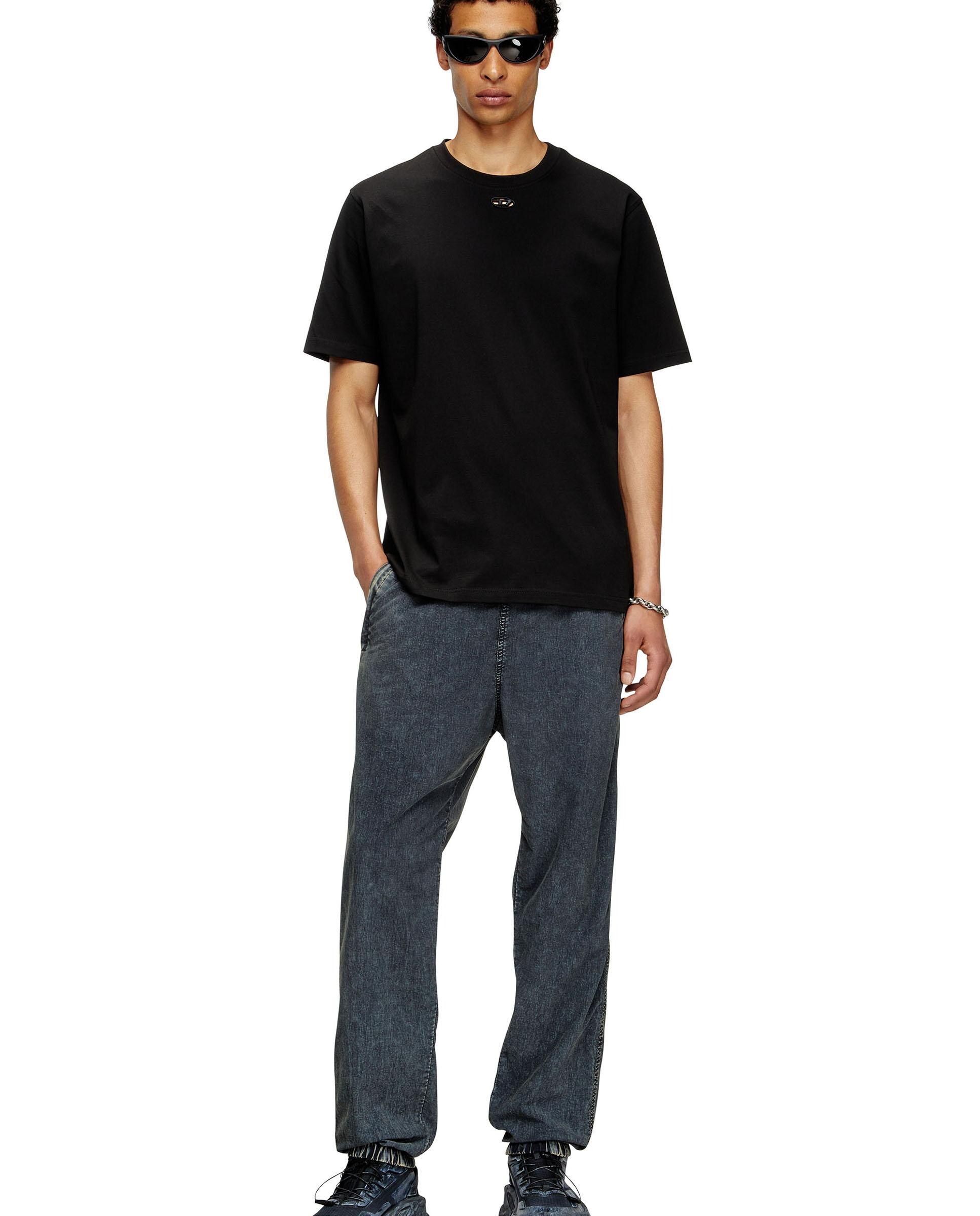 Camiseta de manga corta de hombre DIESEL de algodón - Negro Negro-3