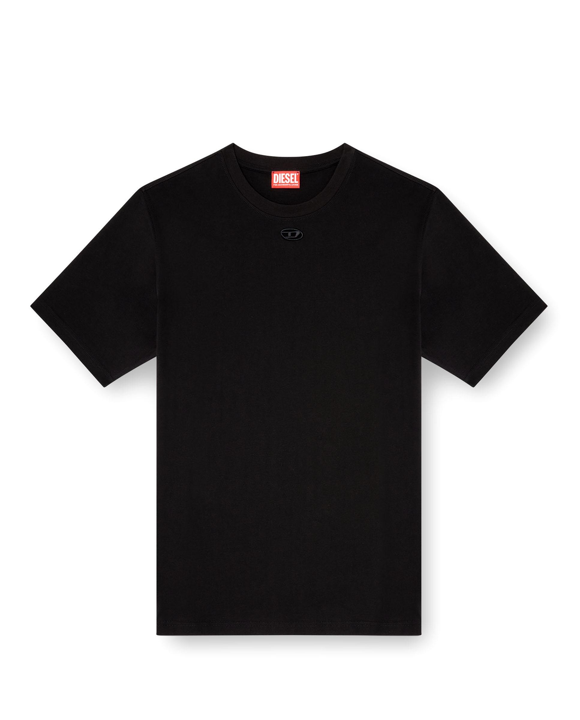 Camiseta de manga corta de hombre DIESEL de algodón - Negro Negro-4