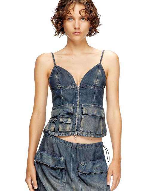 Imagen 0 de Top DIESEL de mujer de tirantes con cierre de cremallera