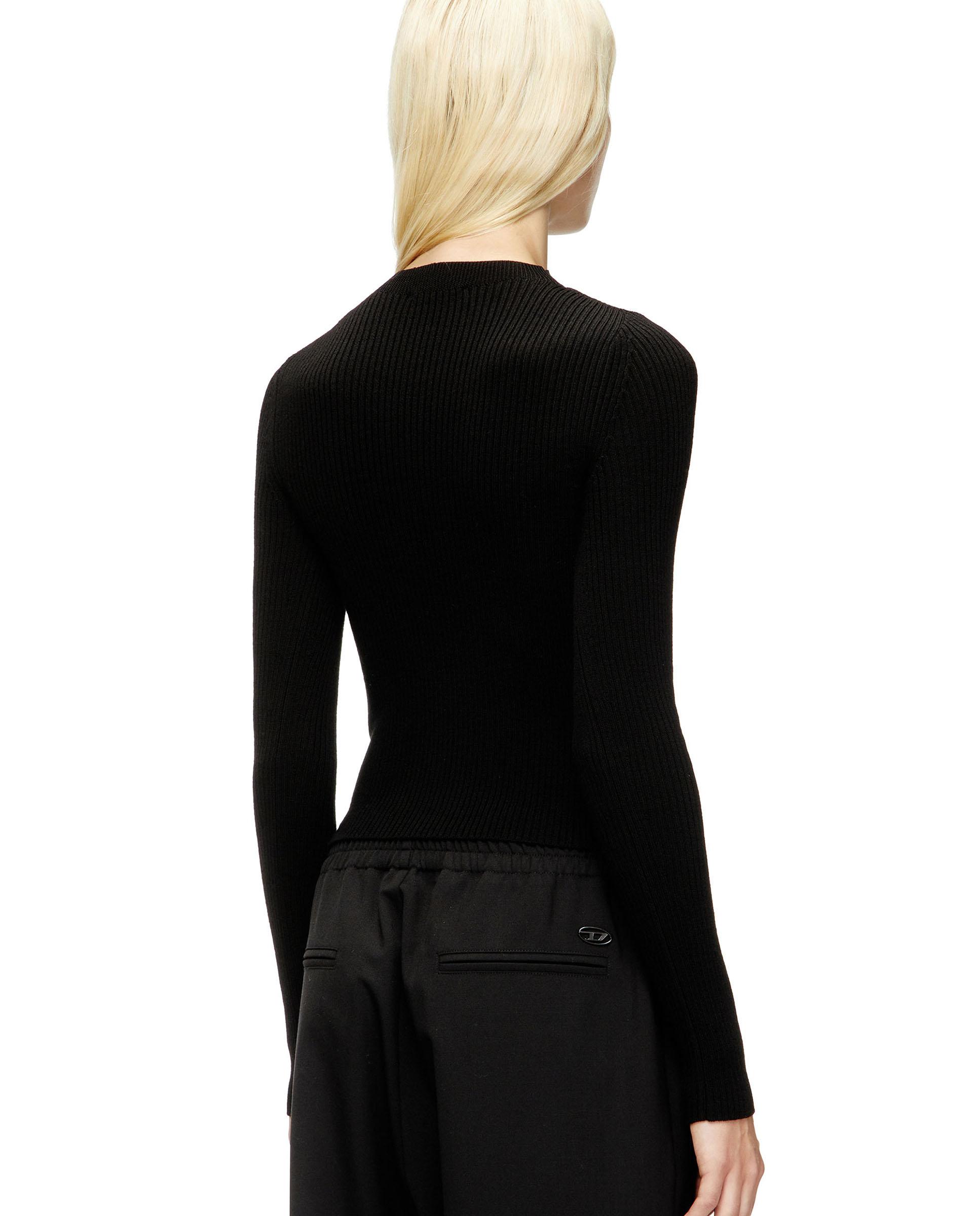 Top de mujer DIESEL de punto acanalado - Negro Negro-2