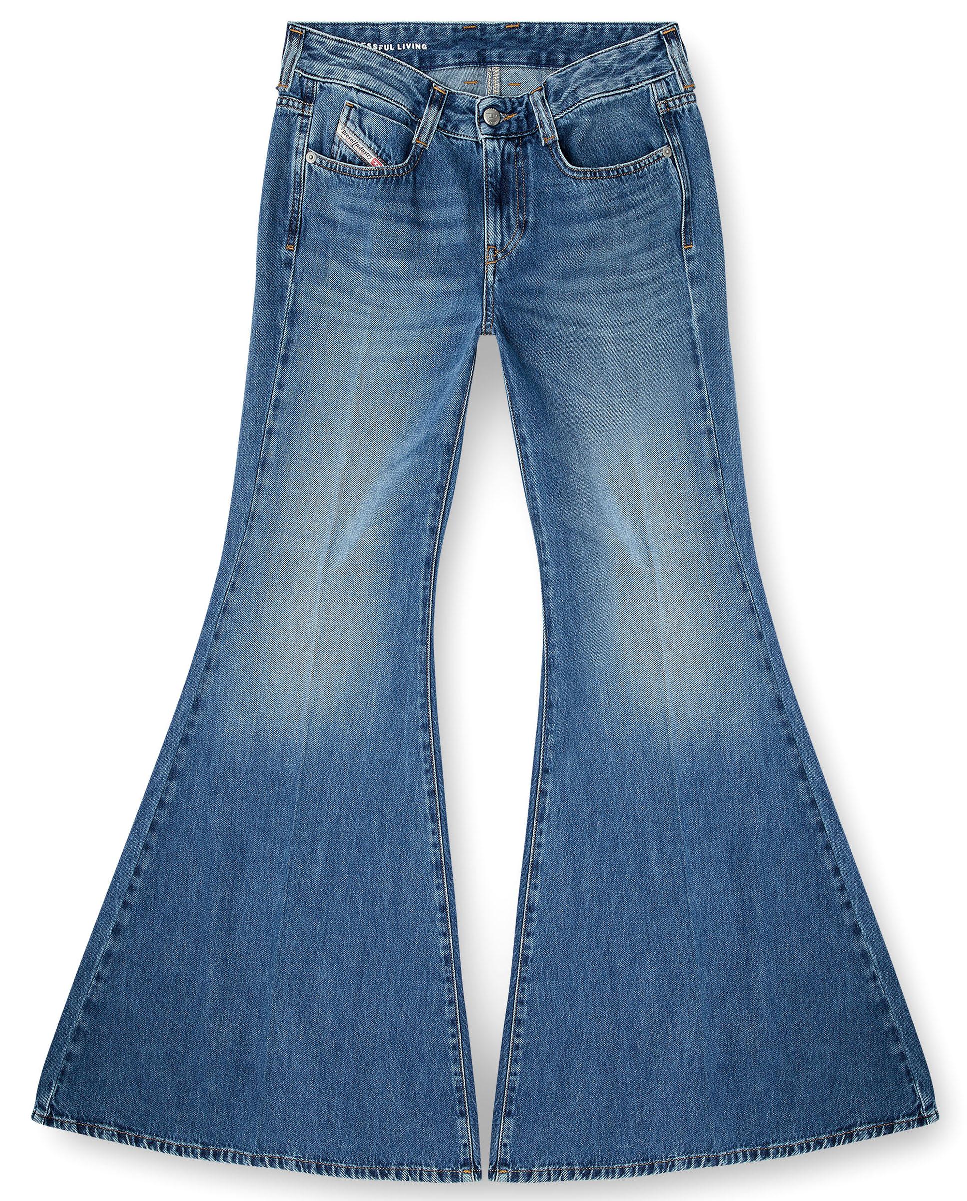 Vaqueros campana de mujer DIESEL con cintura baja - Azul denim Azul denim-5