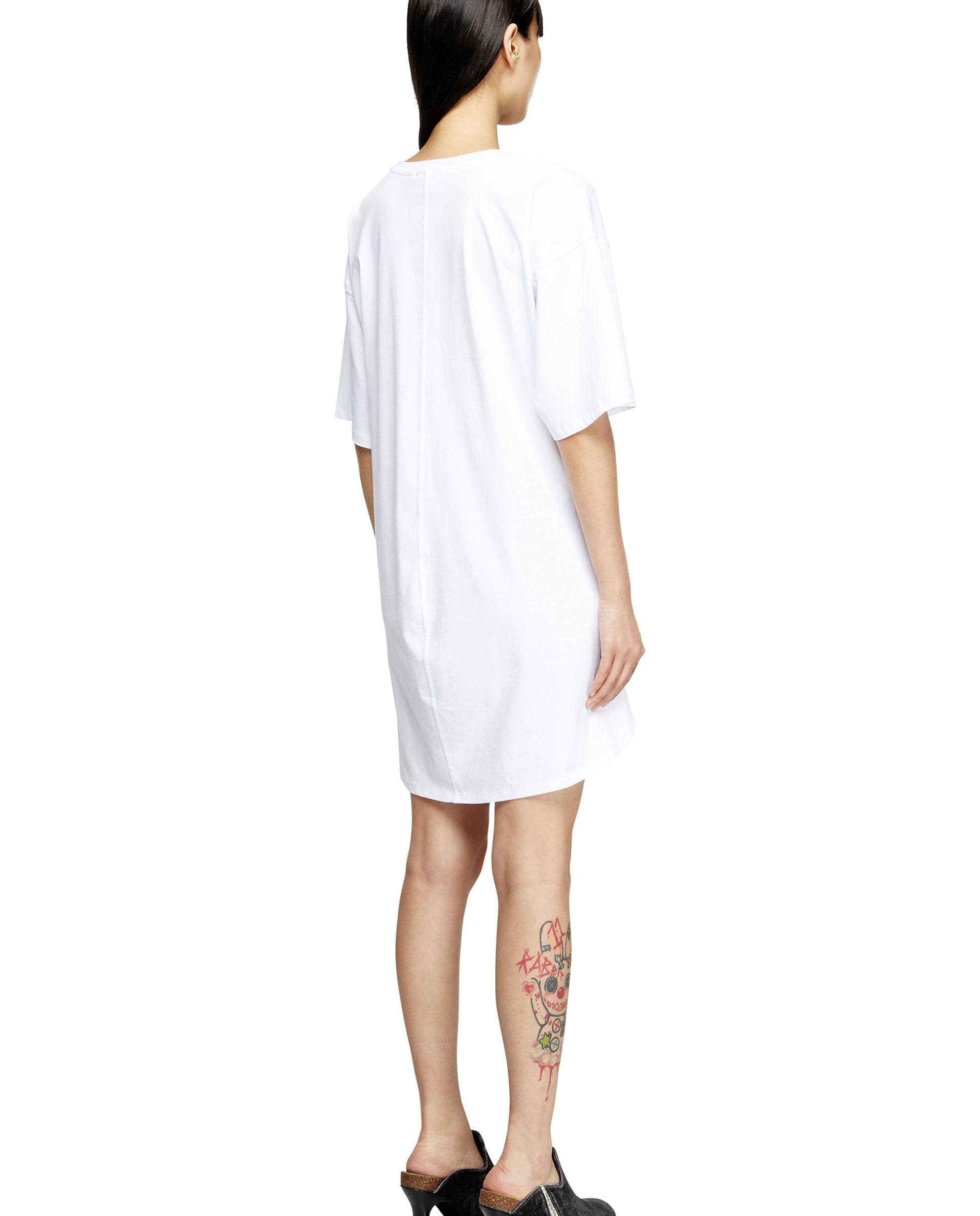 Vestido DIESEL tipo camiseta con mangas caídas - Blanco Blanco-2