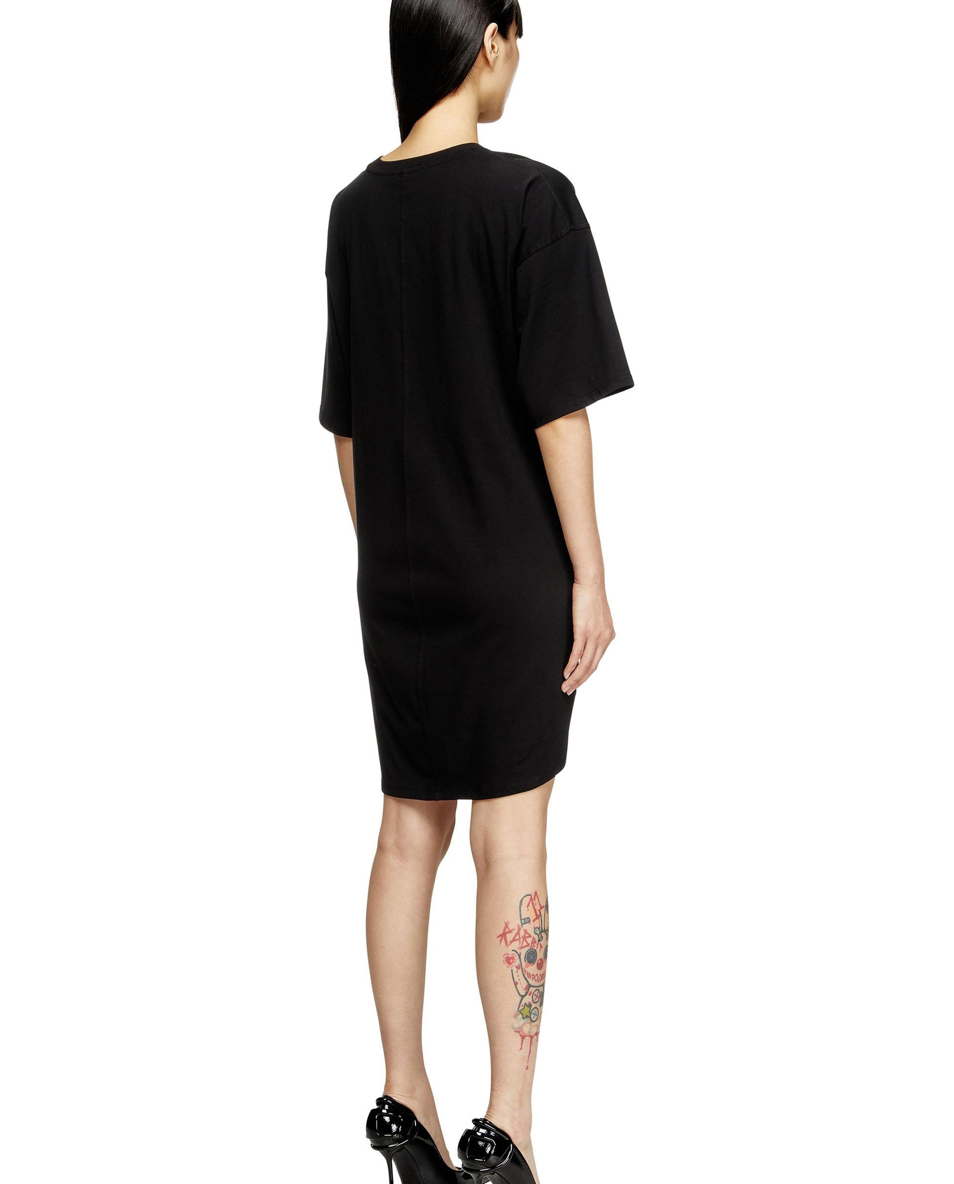 Vestido DIESEL tipo camiseta con mangas caídas - Negro Negro-2