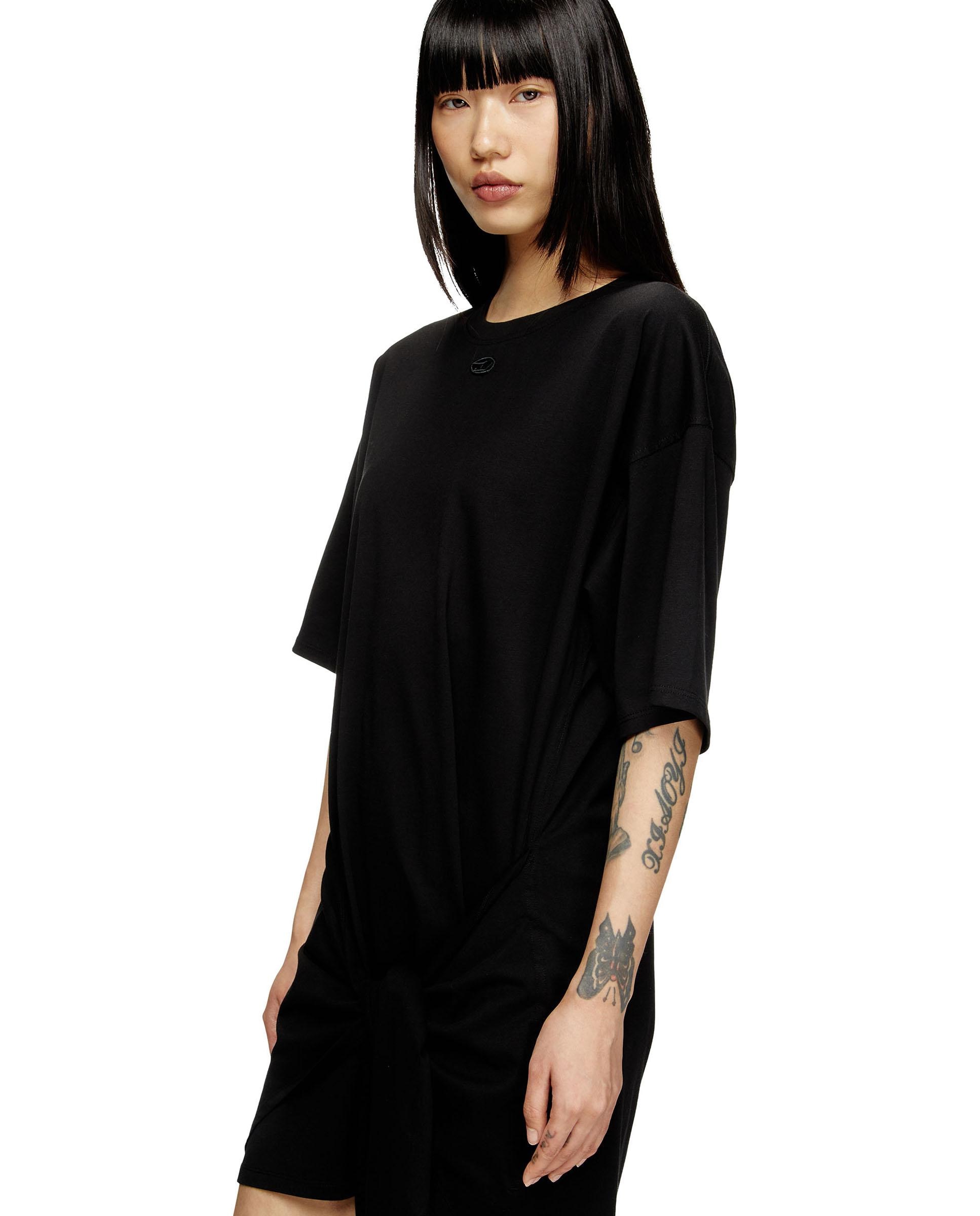Vestido DIESEL tipo camiseta con mangas caídas - Negro Negro-3
