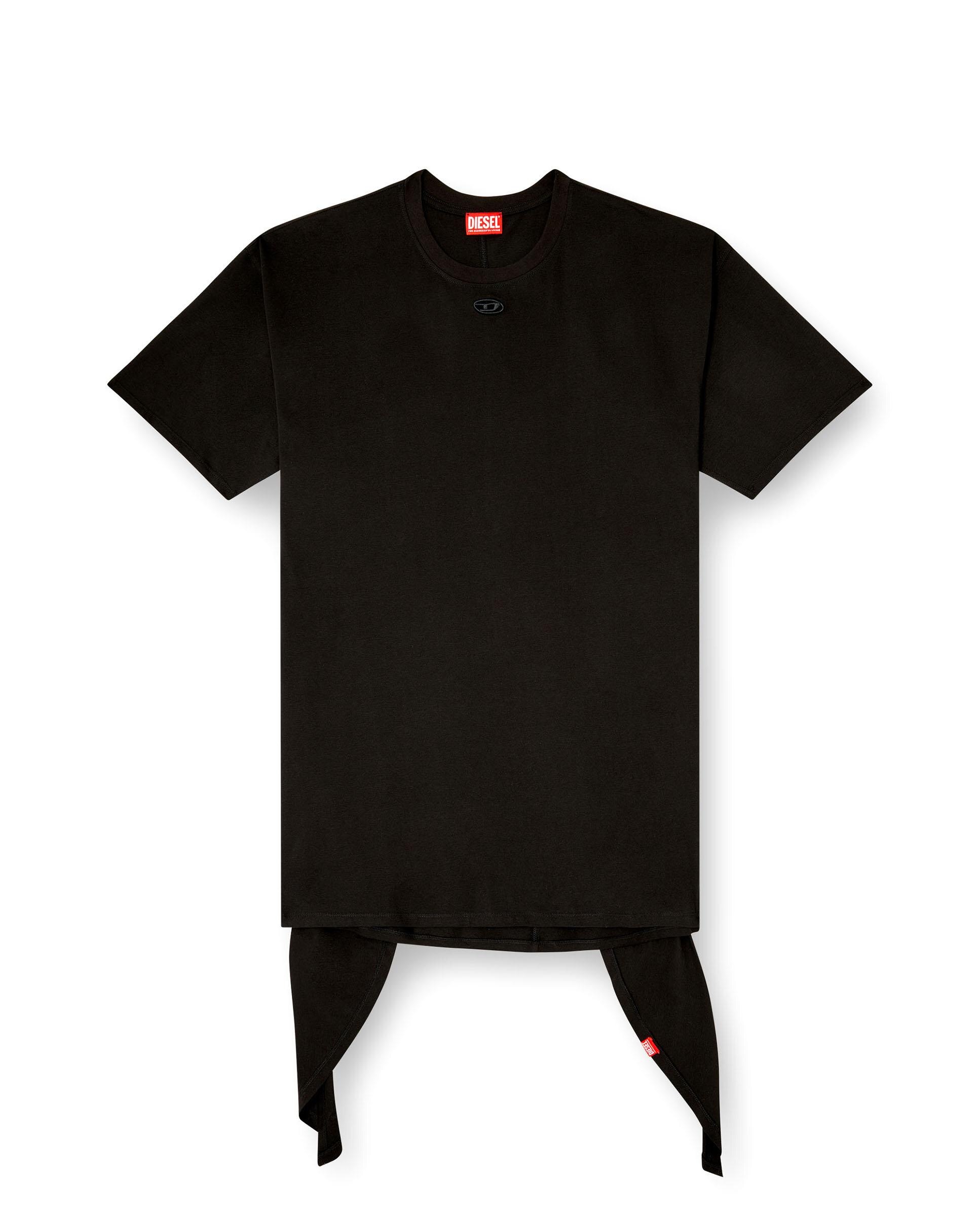 Vestido DIESEL tipo camiseta con mangas caídas - Negro Negro-5