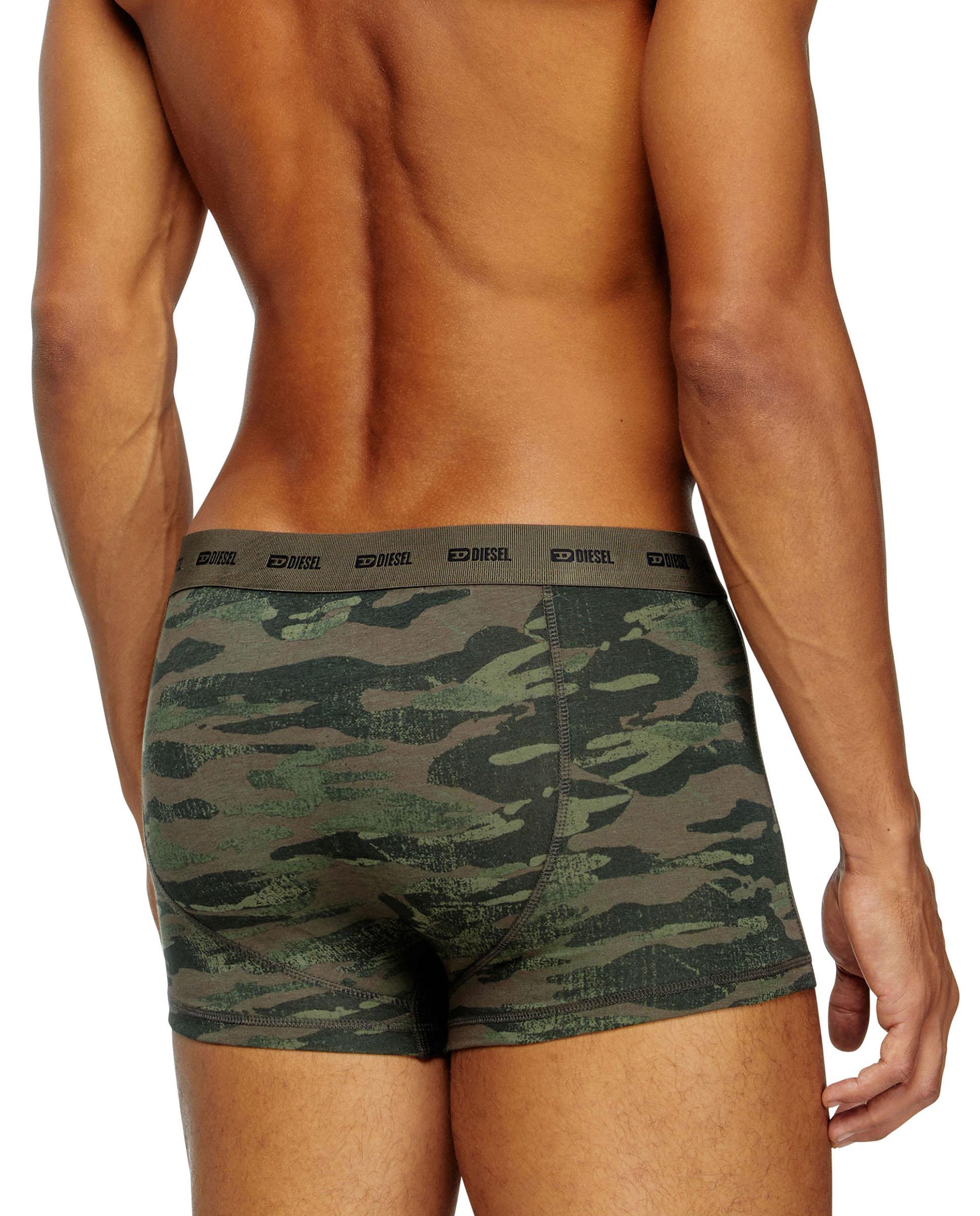Paquete de tres bóxers lisos y de camuflaje - Diesel - Kaki Kaki-2