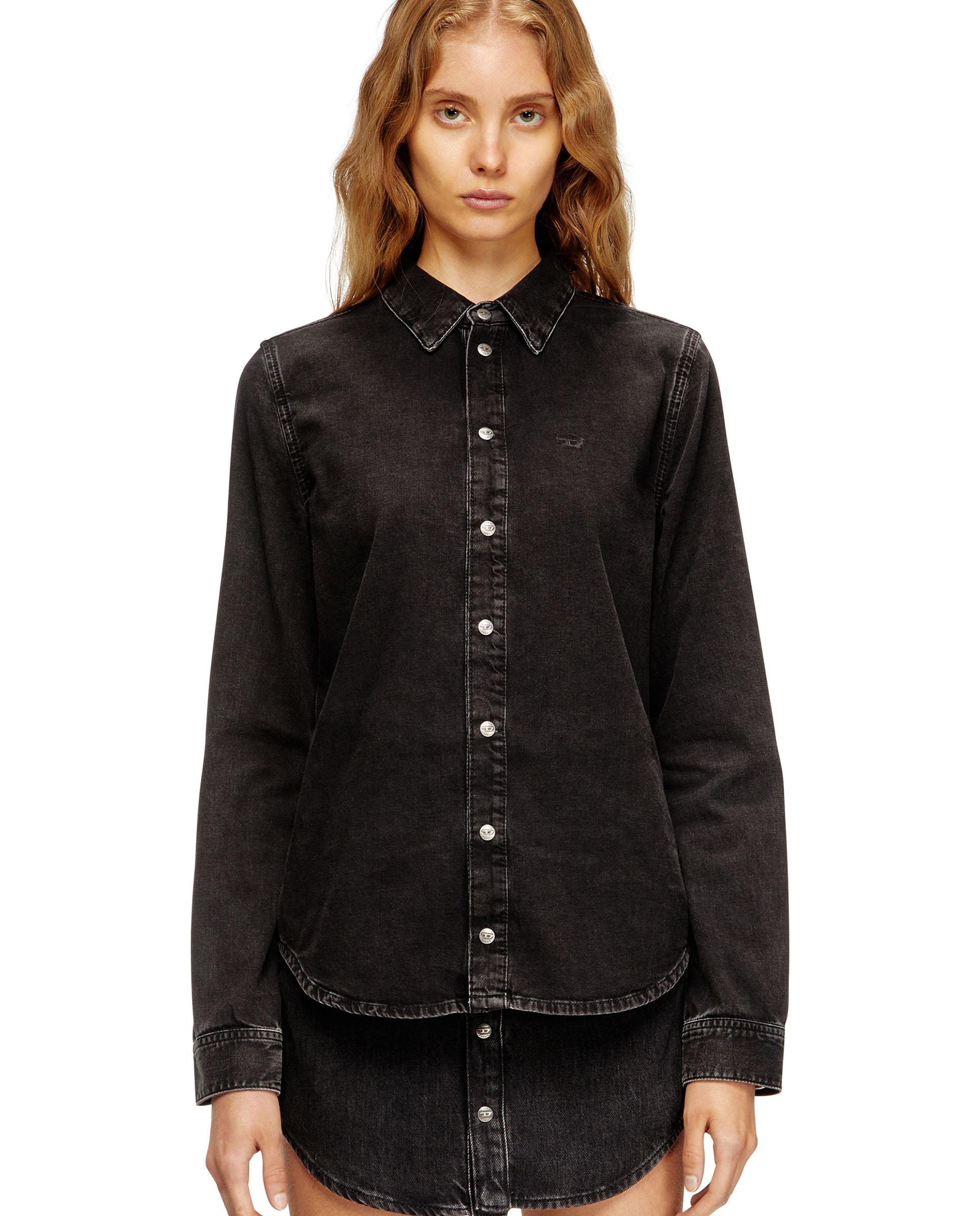 Camisa de mujer DIESEL denim de algodón - Negro Negro-1
