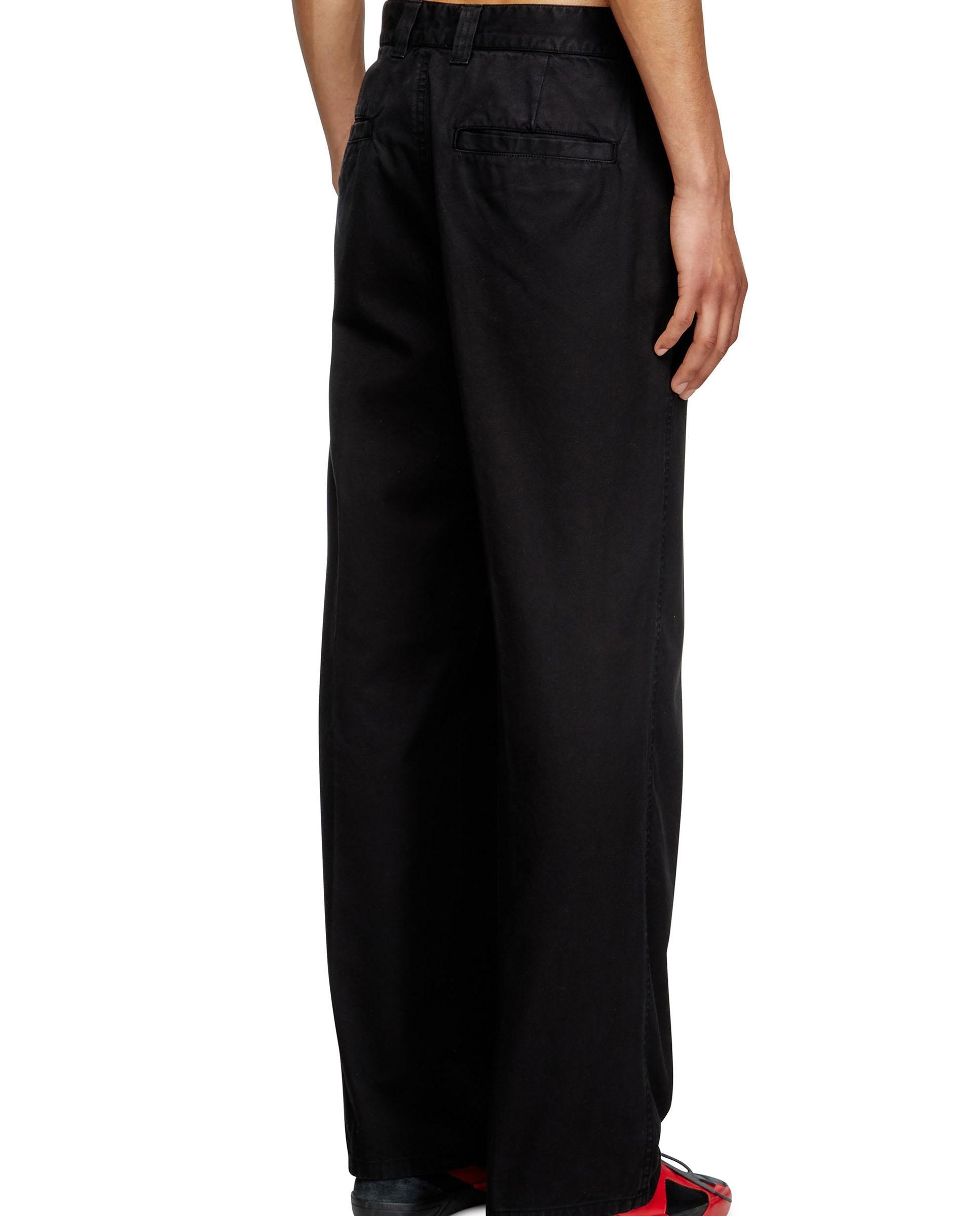 Chinos de hombre DIESEL de corte recto en algodón - Negro Negro-2