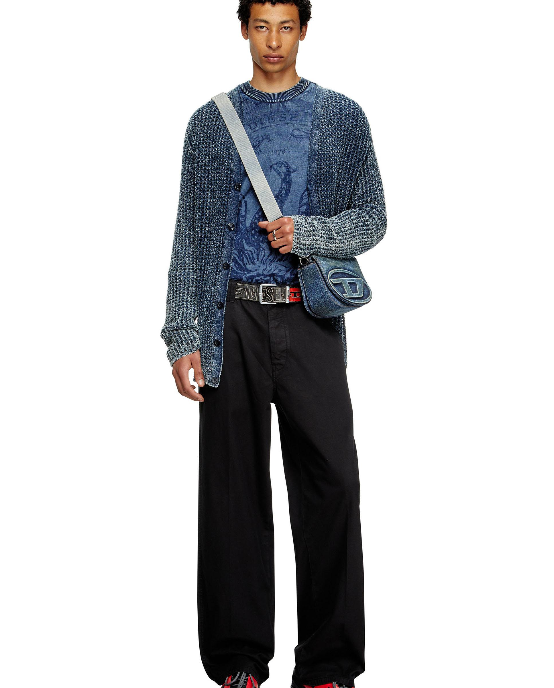 Chinos de hombre DIESEL de corte recto en algodón - Negro Negro-3
