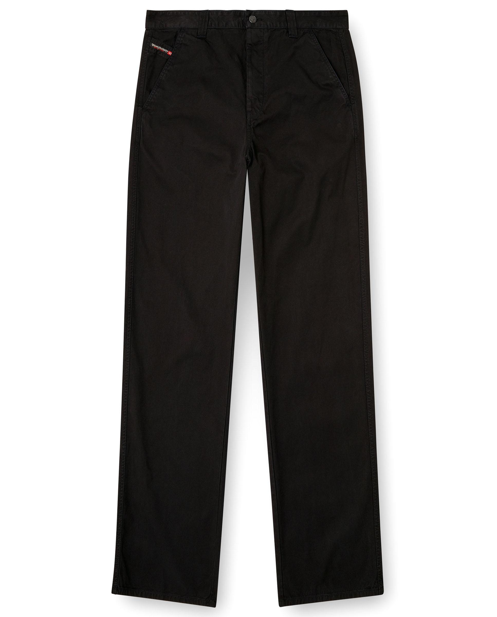 Chinos de hombre DIESEL de corte recto en algodón - Negro Negro-4