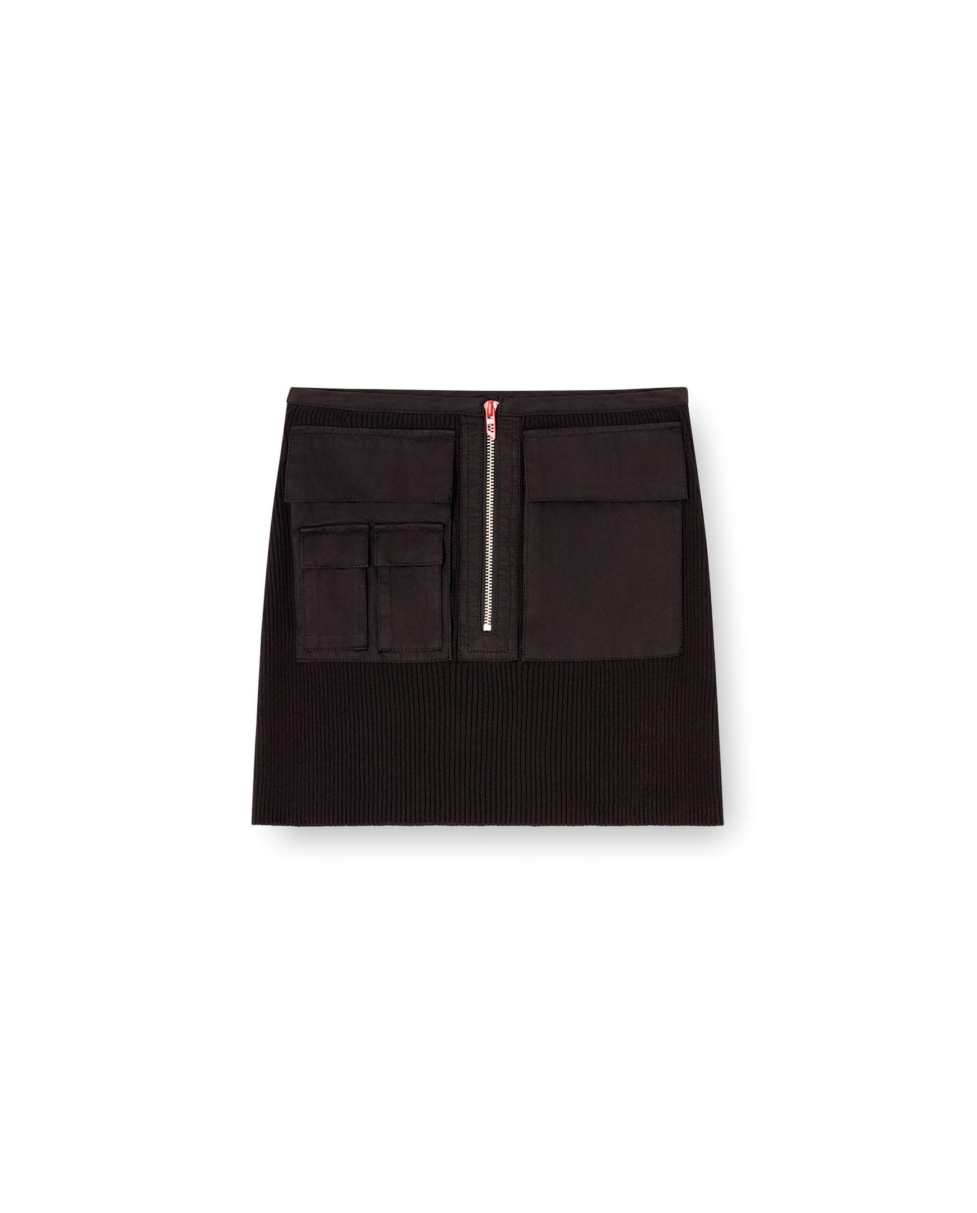 Falda corta DIESEL con bolsillos cargo frontales - Negro Negro-4