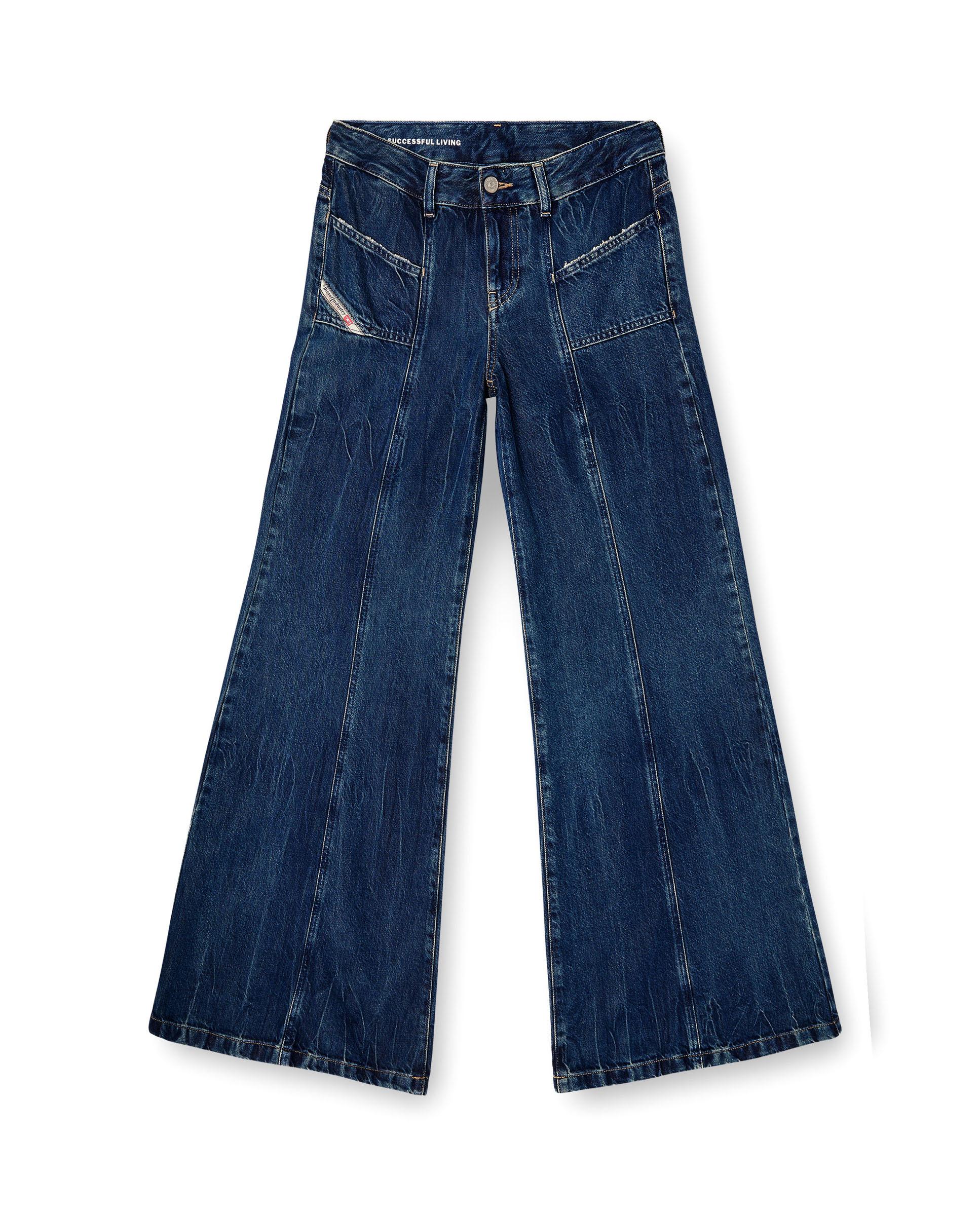 Vaquero campana de mujer DIESEL con bolsillos parche - Azul marino Azul marino-5