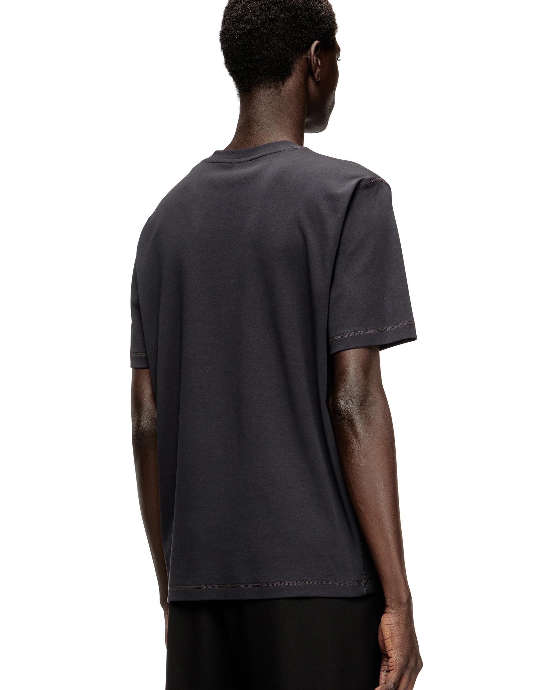 Camiseta regular de hombre de manga corta con cuello redondo y oval d - Diesel - Gris Gris-2