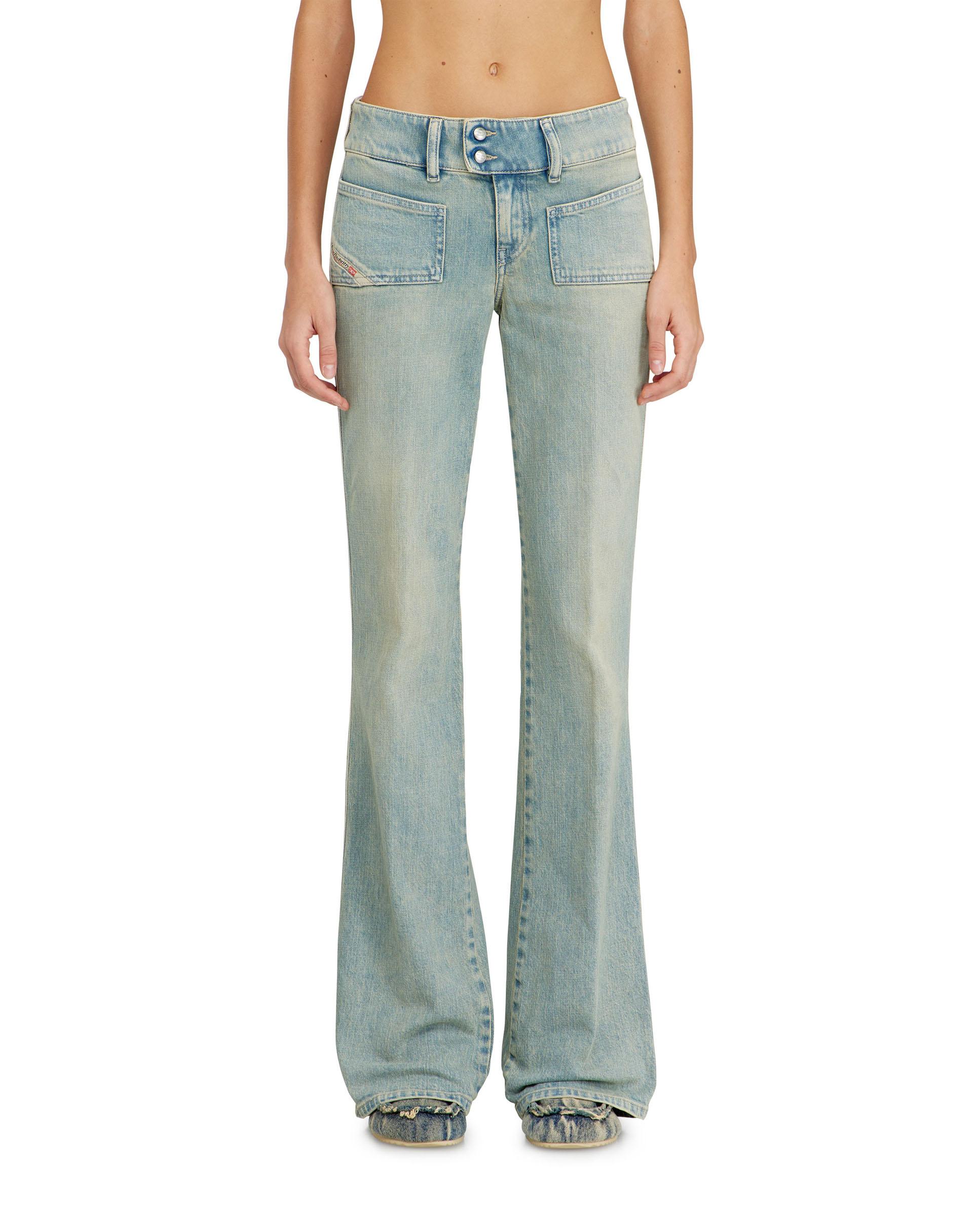 Vaquero recto de mujer DIESEL fit bootcut con bolsillos parche - Azul claro Azul claro-1