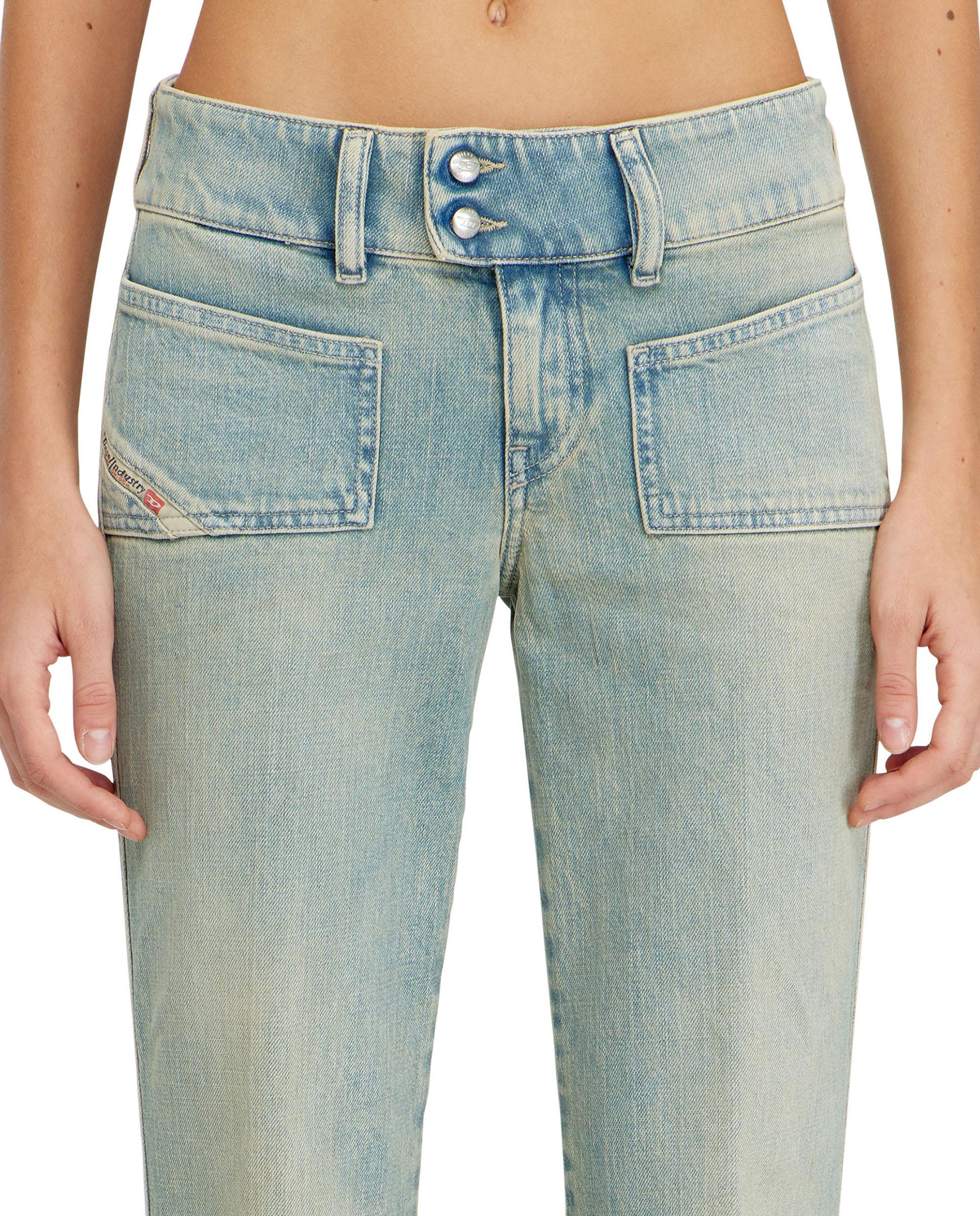 Vaquero recto de mujer DIESEL fit bootcut con bolsillos parche - Azul claro Azul claro-3