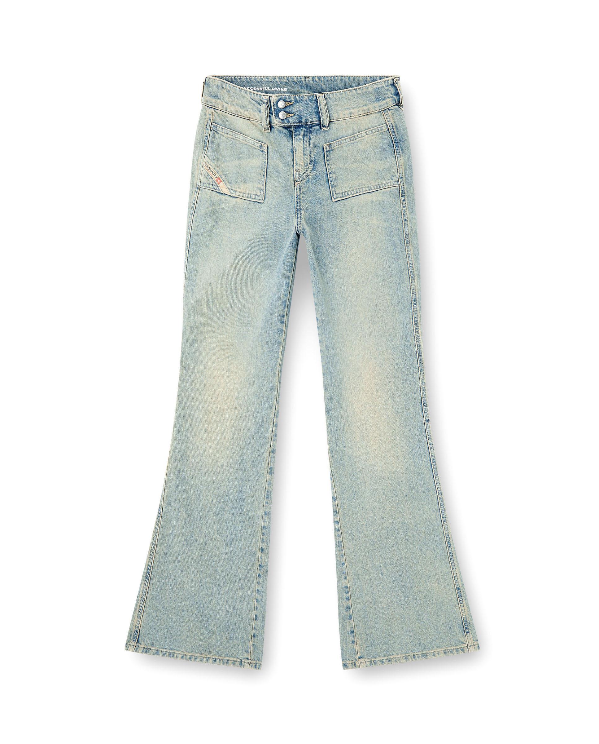 Vaquero recto de mujer DIESEL fit bootcut con bolsillos parche - Azul claro Azul claro-5