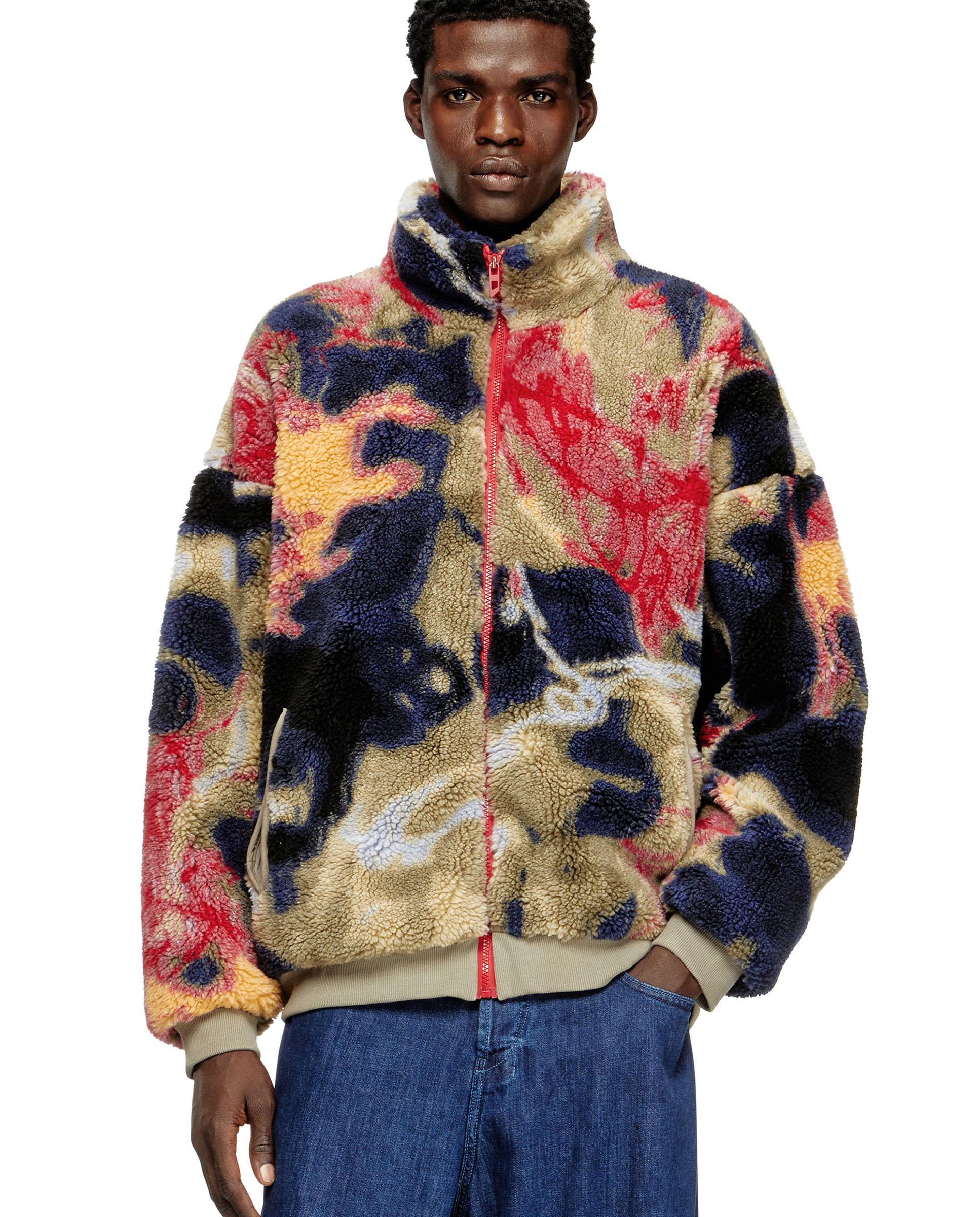 Diesel - Chaqueta de hombre DIESEL de peluche estampada.