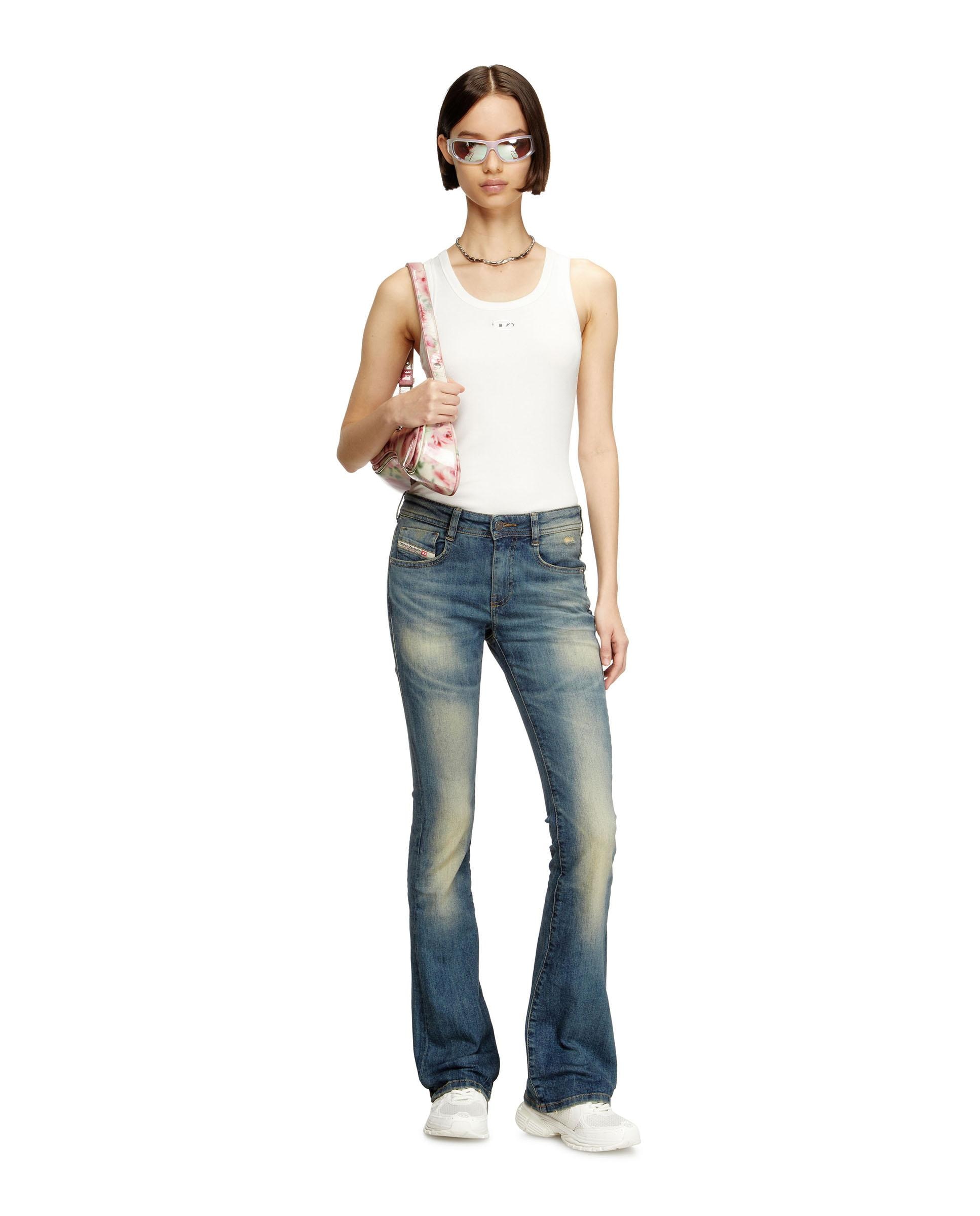Vaquero recto de mujer DIESEL fit bootcut con cintura baja - Azul Azul-4