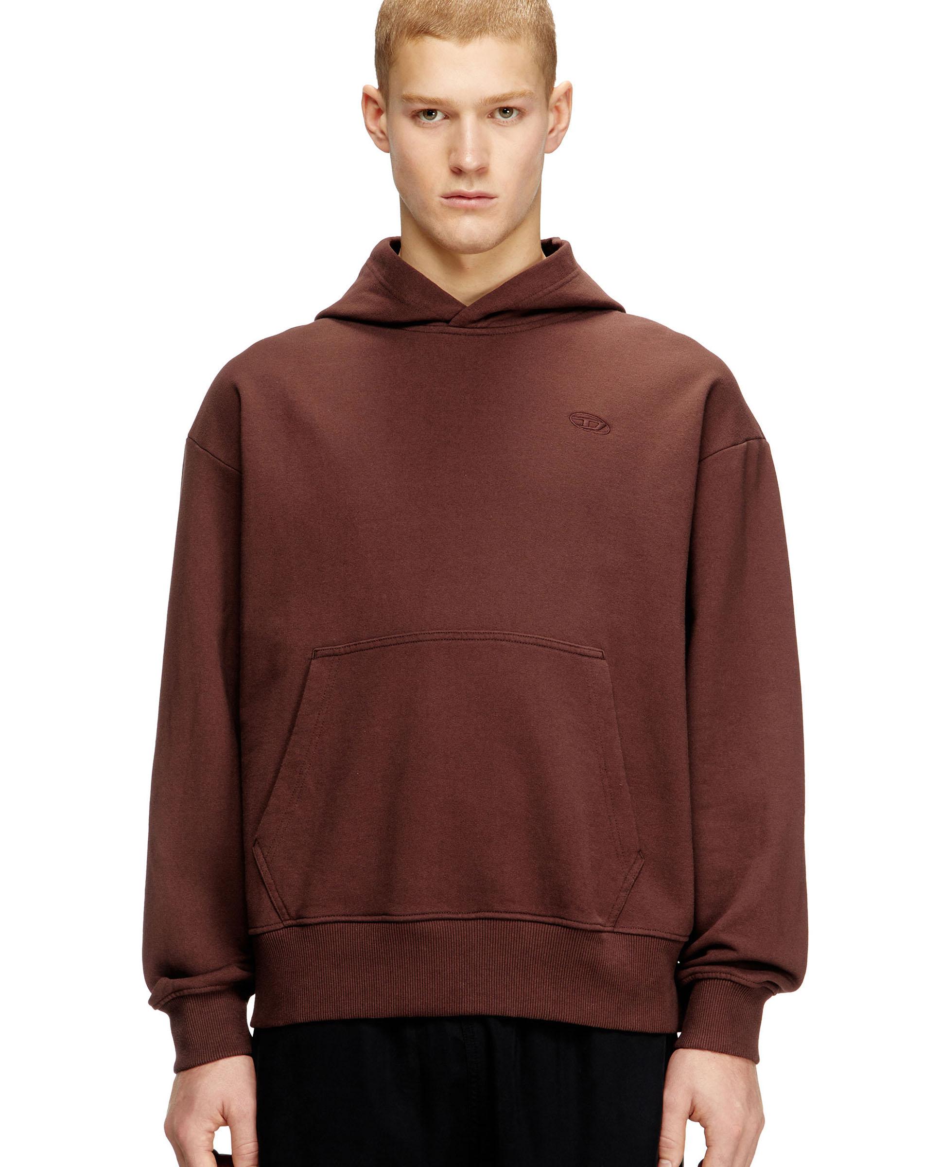 Imagen 0 de Sudadera con capucha de hombre DIESEL con logo trasero Marrón