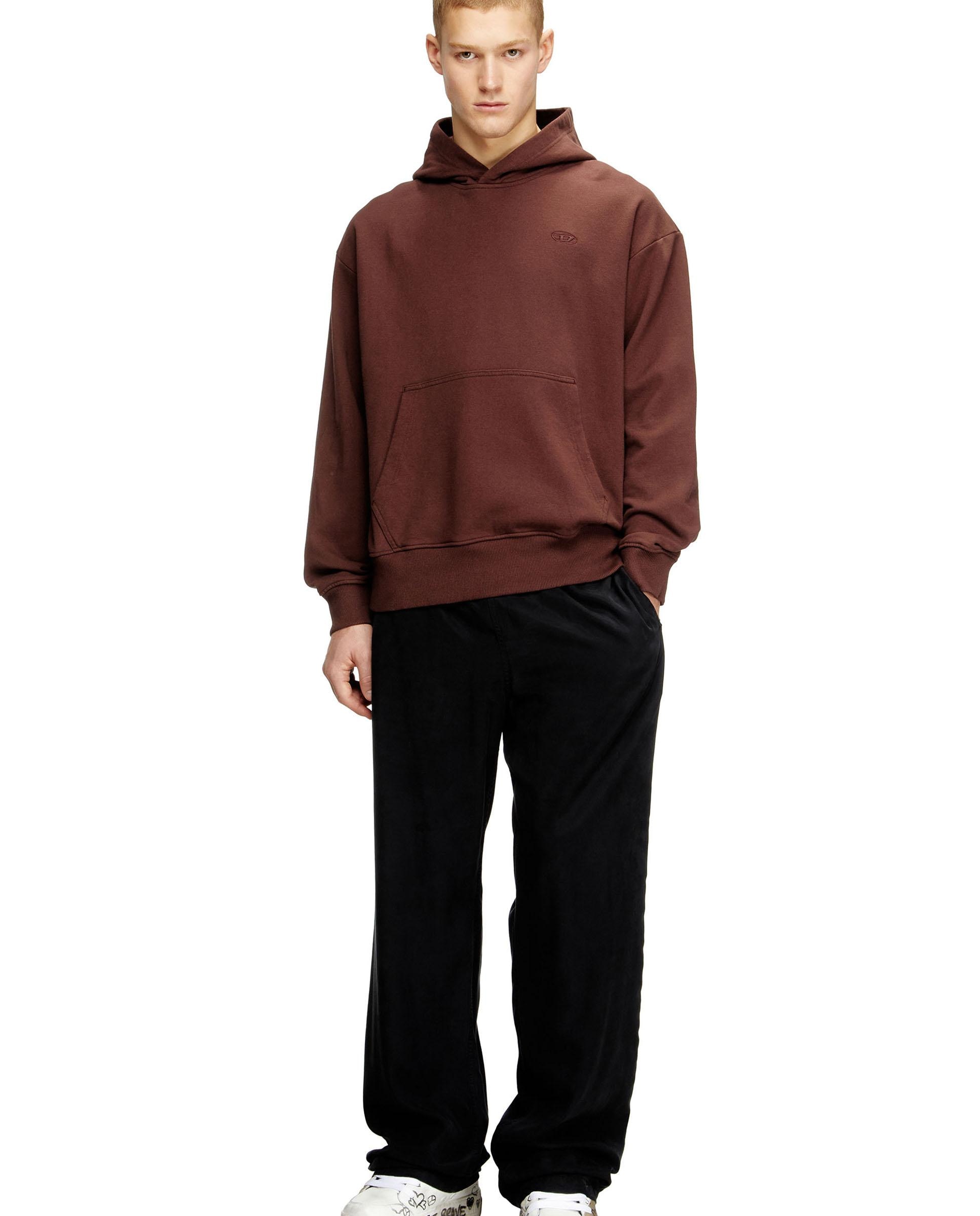 Sudadera con capucha de hombre DIESEL con logo trasero - Marrón Marrón-3