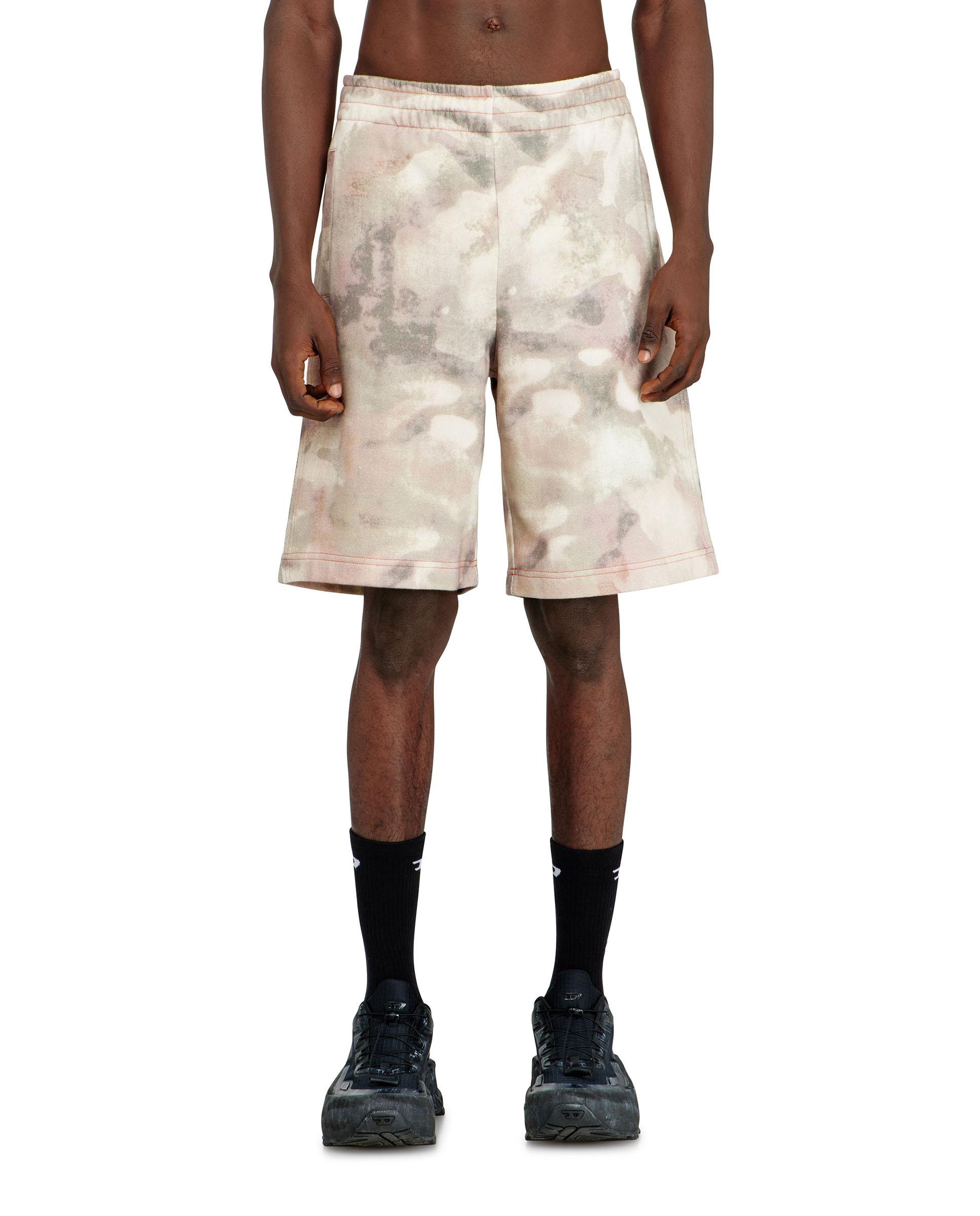 Diesel - Bermuda de hombre de chándal con estampado de camuflaje.