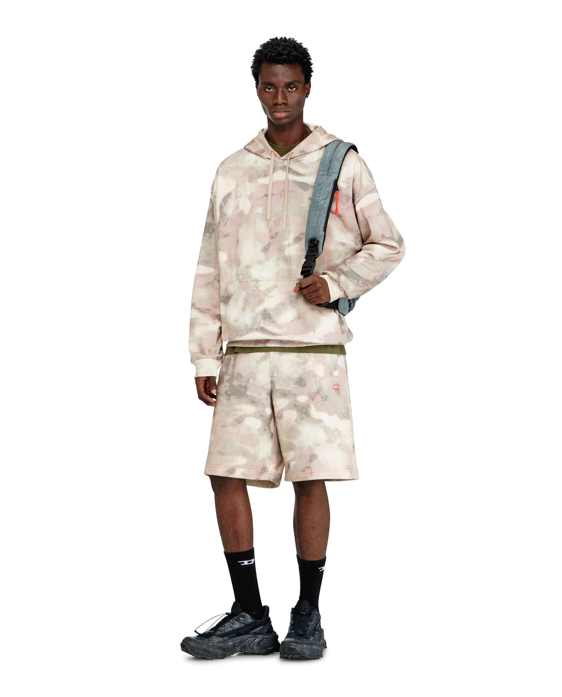 Bermuda de hombre de chándal con estampado de camuflaje - Diesel - Beige/Marrón Beige/Marrón-3
