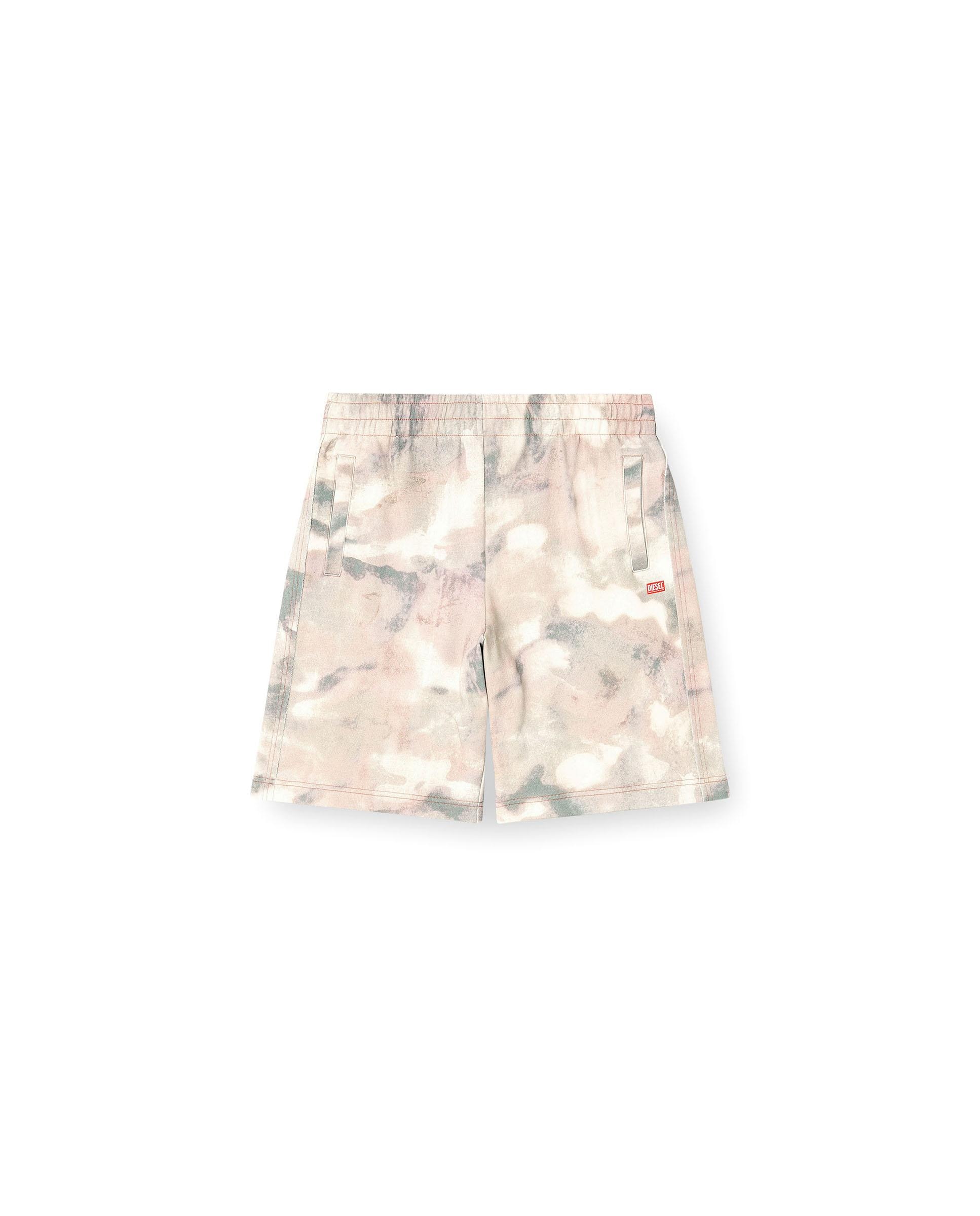 Bermuda de hombre de chándal con estampado de camuflaje - Diesel - Beige/Marrón Beige/Marrón-4