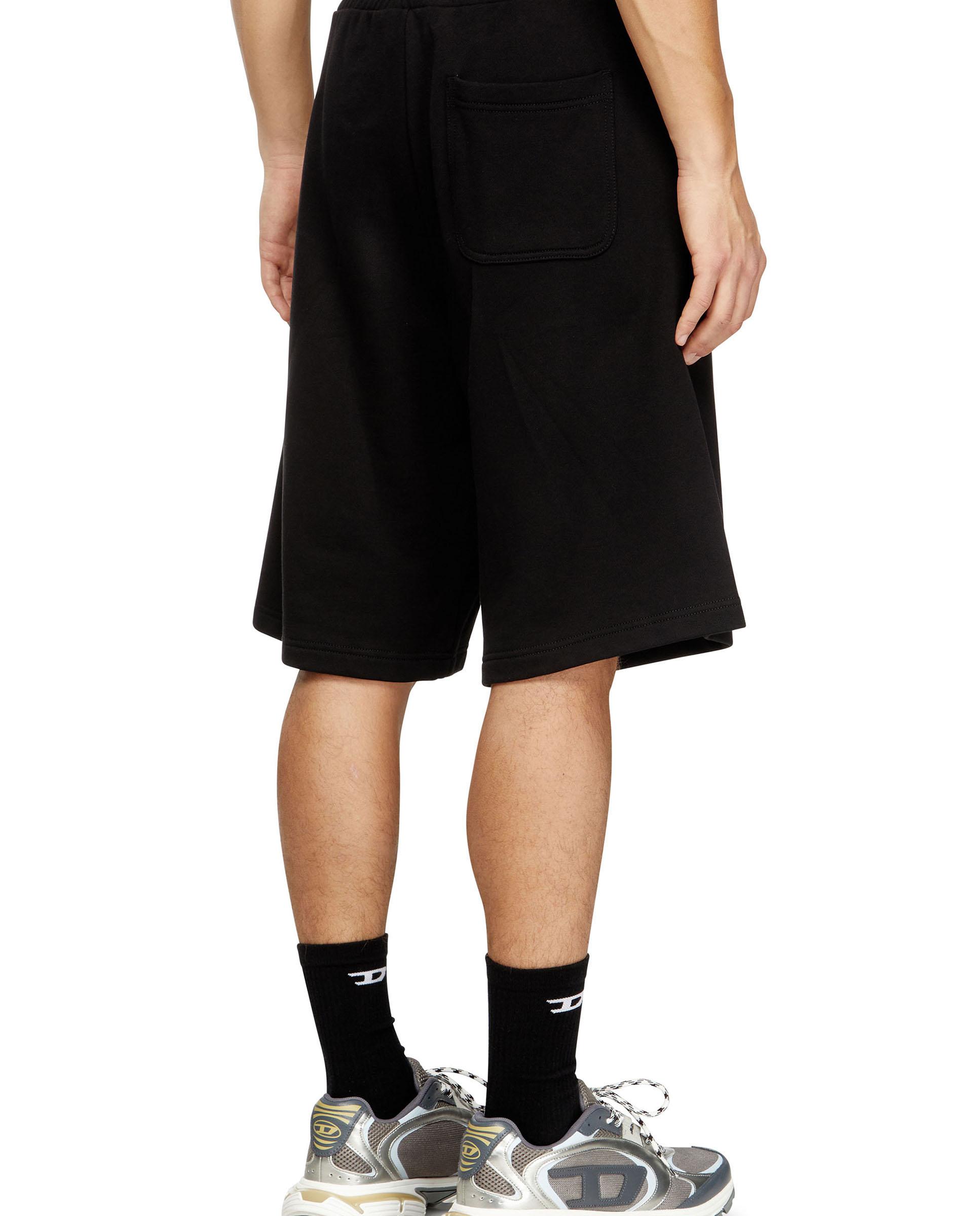Pantalones cortos de hombre de lana con parche de logo maxi - Diesel - Negro Negro-2