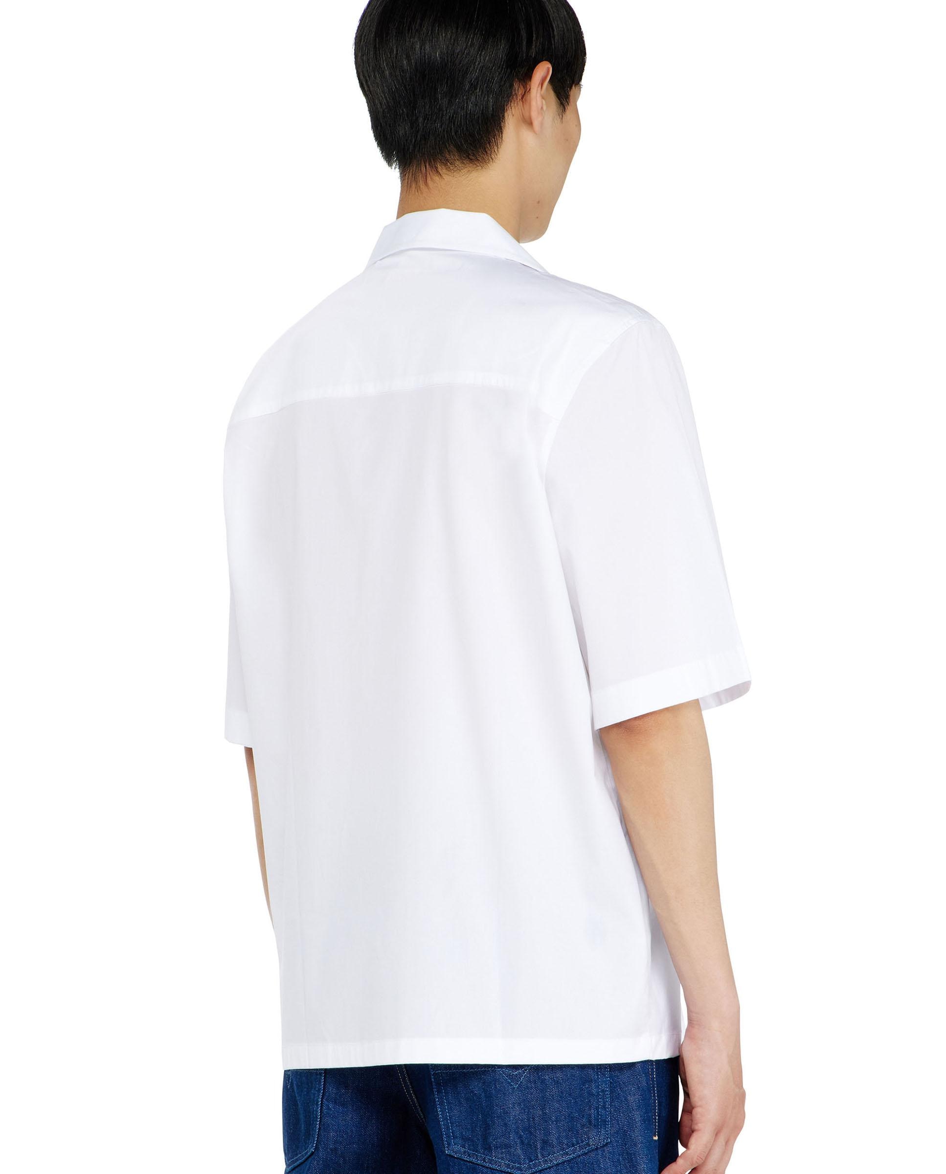 Imagen 2 de Camisa de hombre de manga corta y popelina elástica con bordado oval d - Diesel - Blanco Blanco
