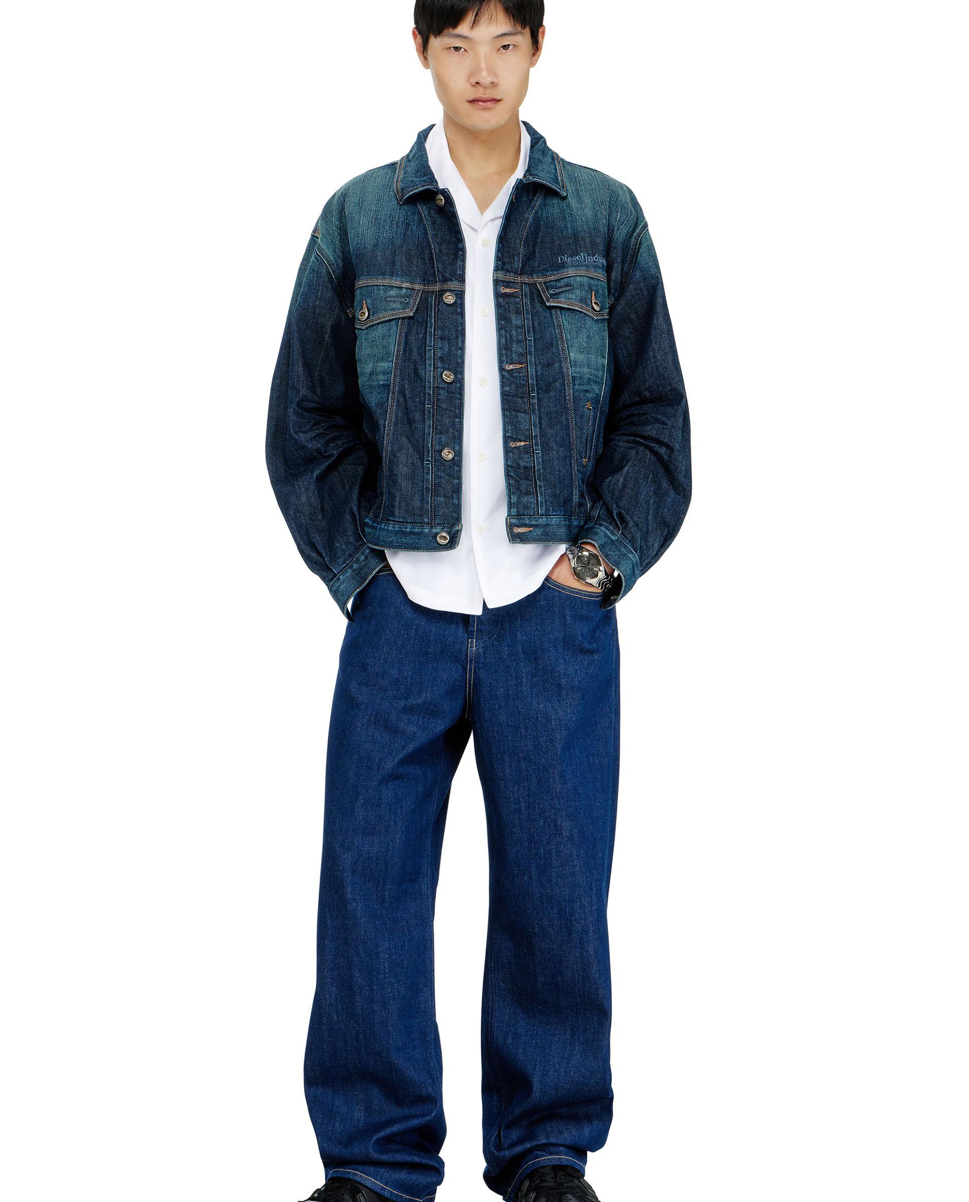 Imagen 3 de Camisa de hombre de manga corta y popelina elástica con bordado oval d - Diesel - Blanco Blanco
