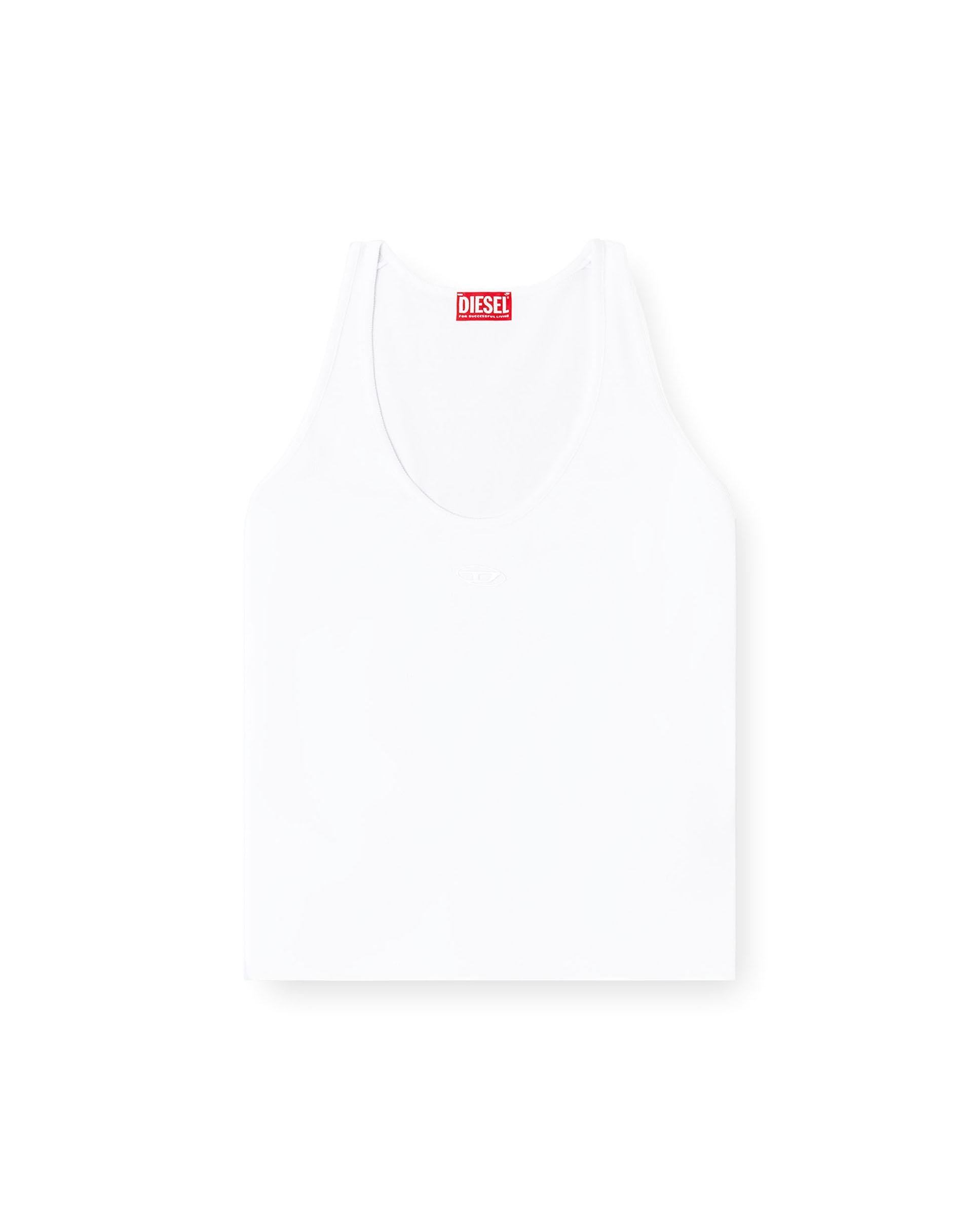 Camiseta de mujer sin mangas y cuello redondeado - Diesel - Blanco Blanco-6