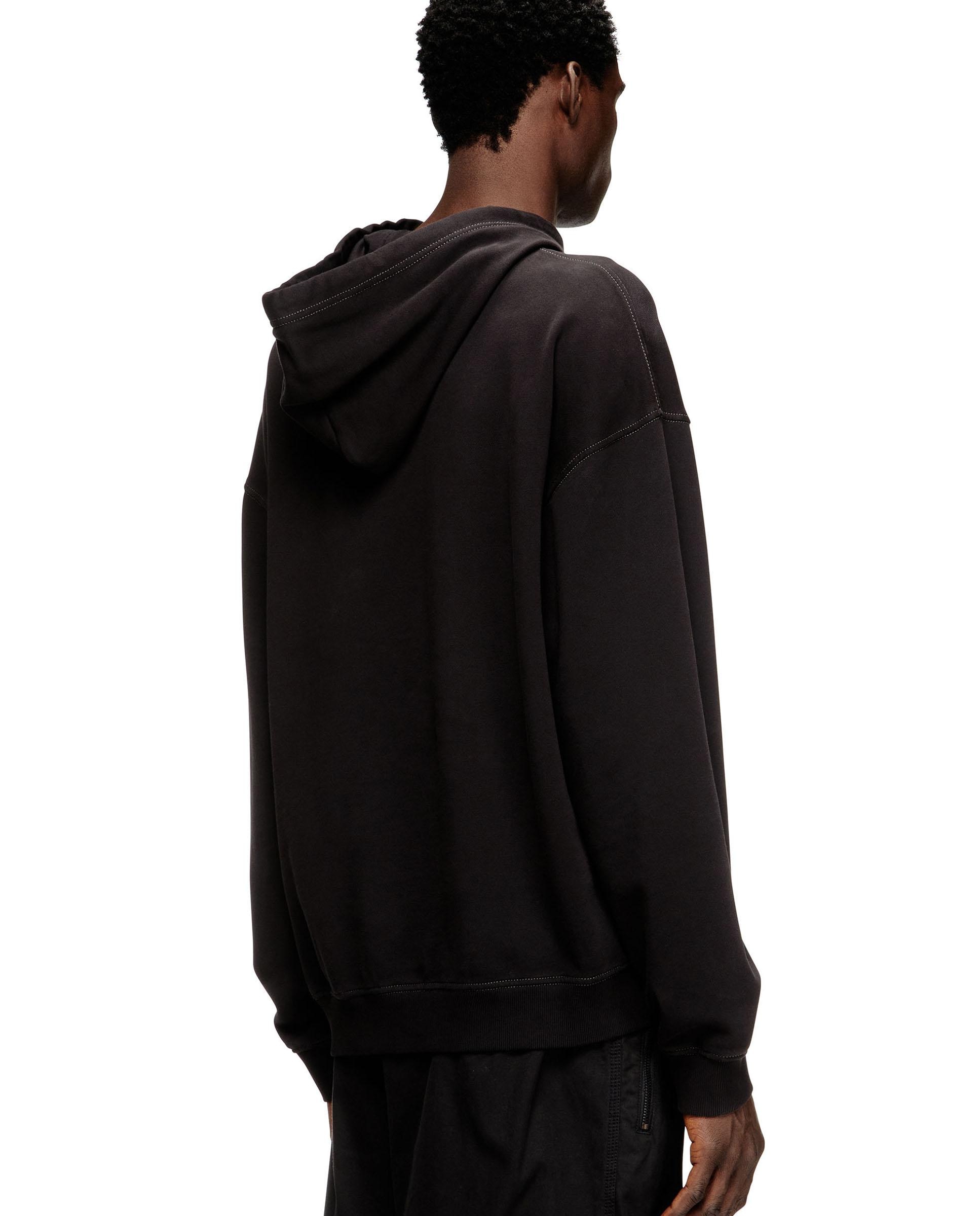 Sudadera con capucha de hombre DIESEL con estampado láser - Negro Negro-2