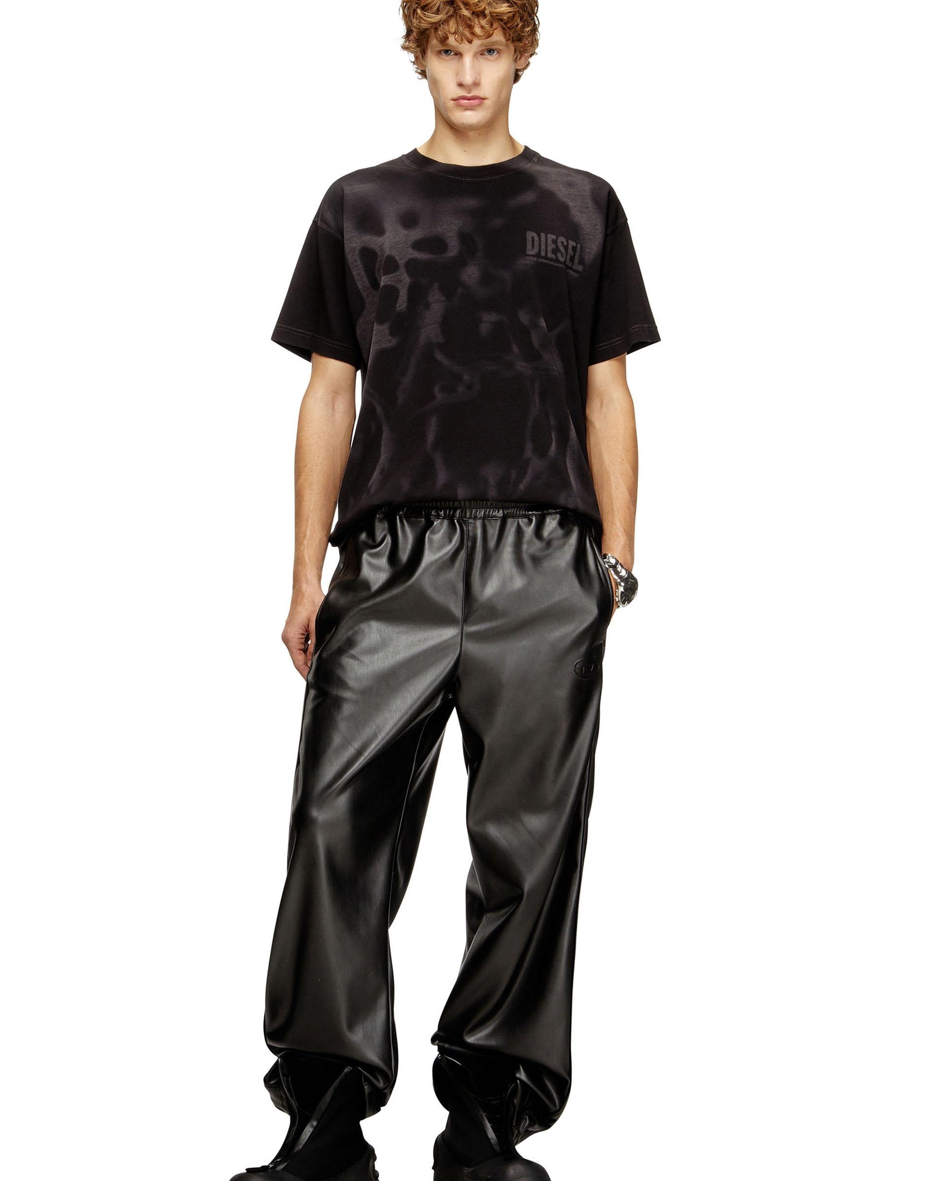 Camiseta de manga corta de hombre DIESEL con estampado láser - Negro Negro-3
