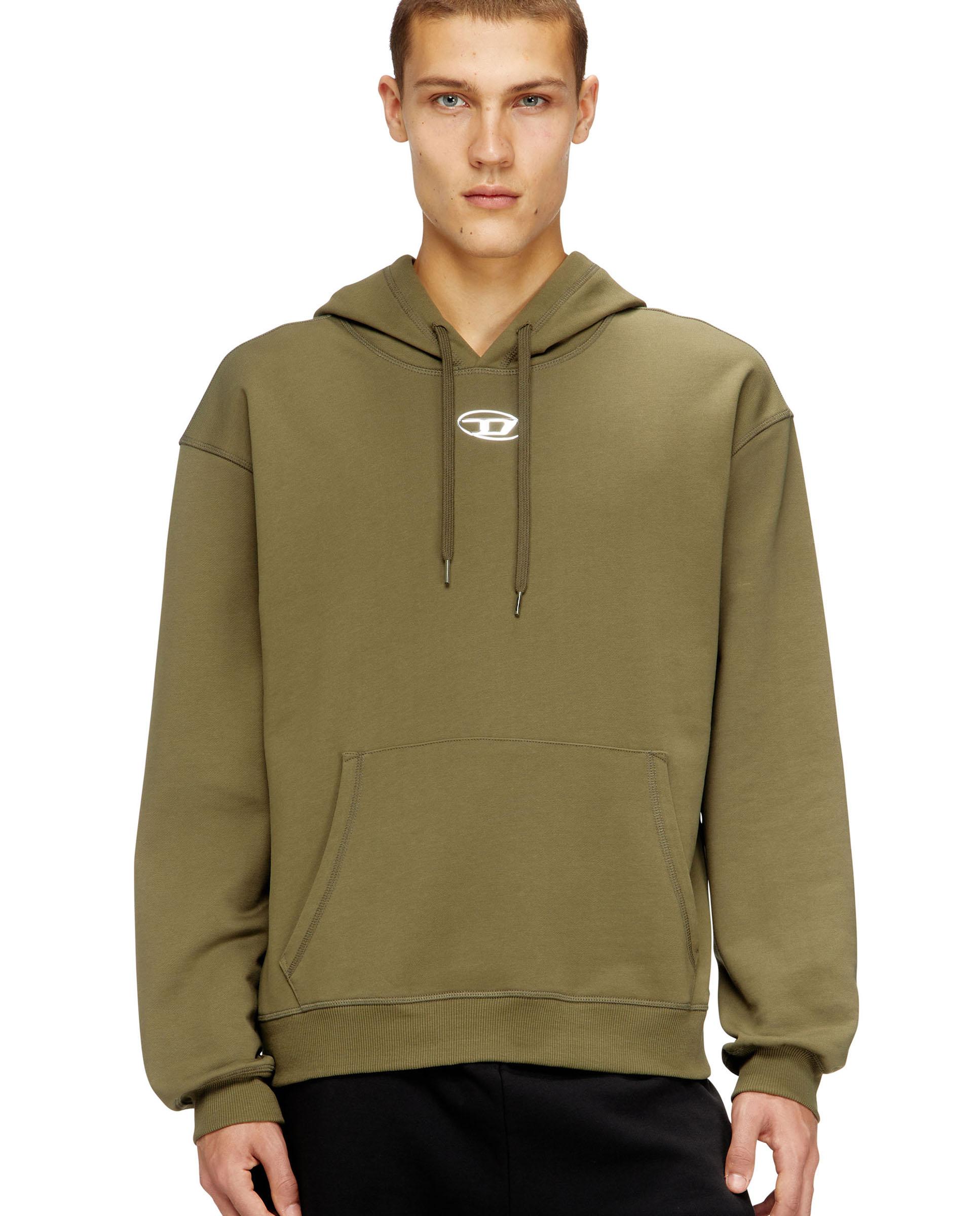 Imagen 0 de Sudadera de hombre con capucha de algodón con oval d metálico. Kaki