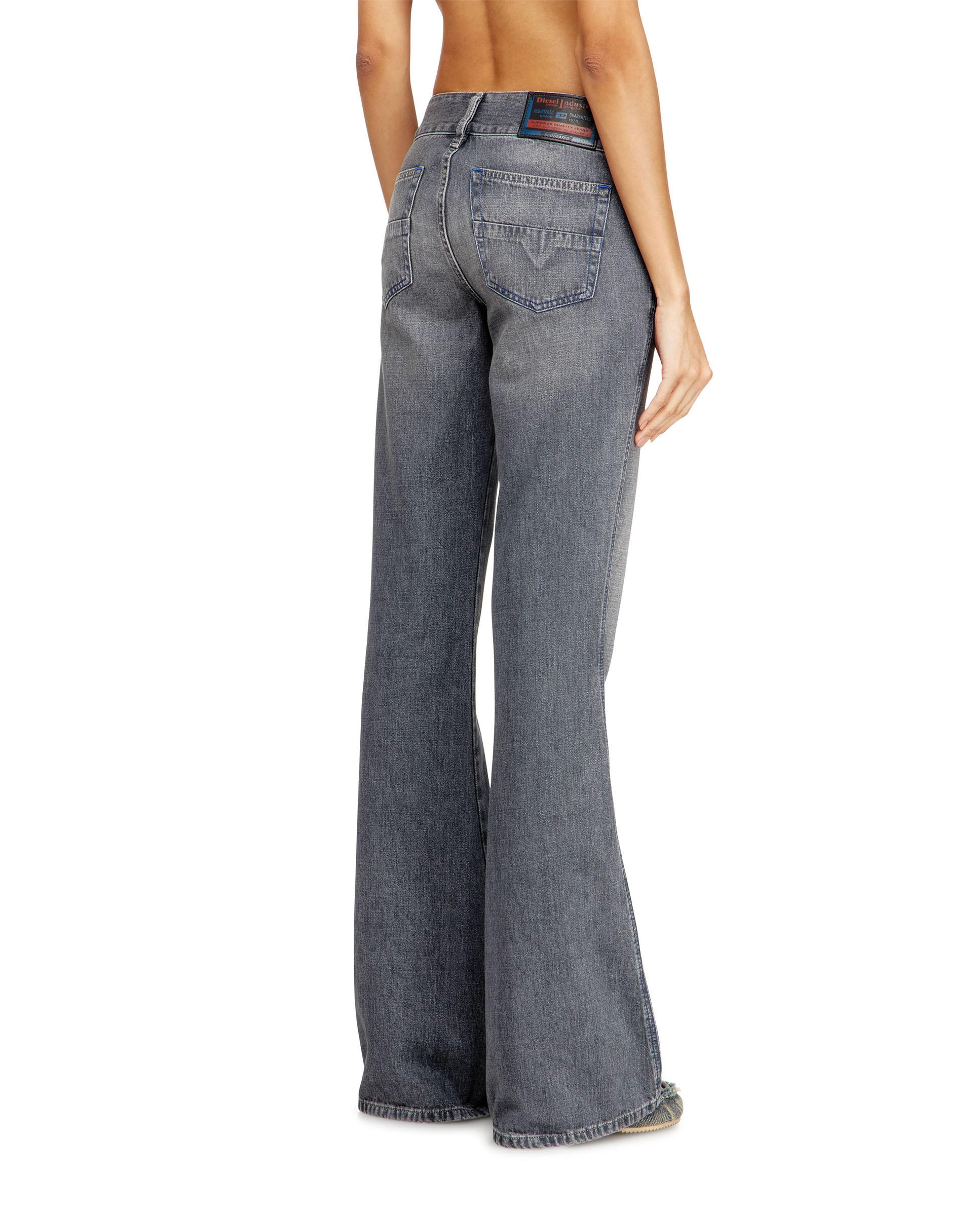 Vaquero recto de mujer DIESEL fit bootcut con bolsillos parche - Gris Gris-2