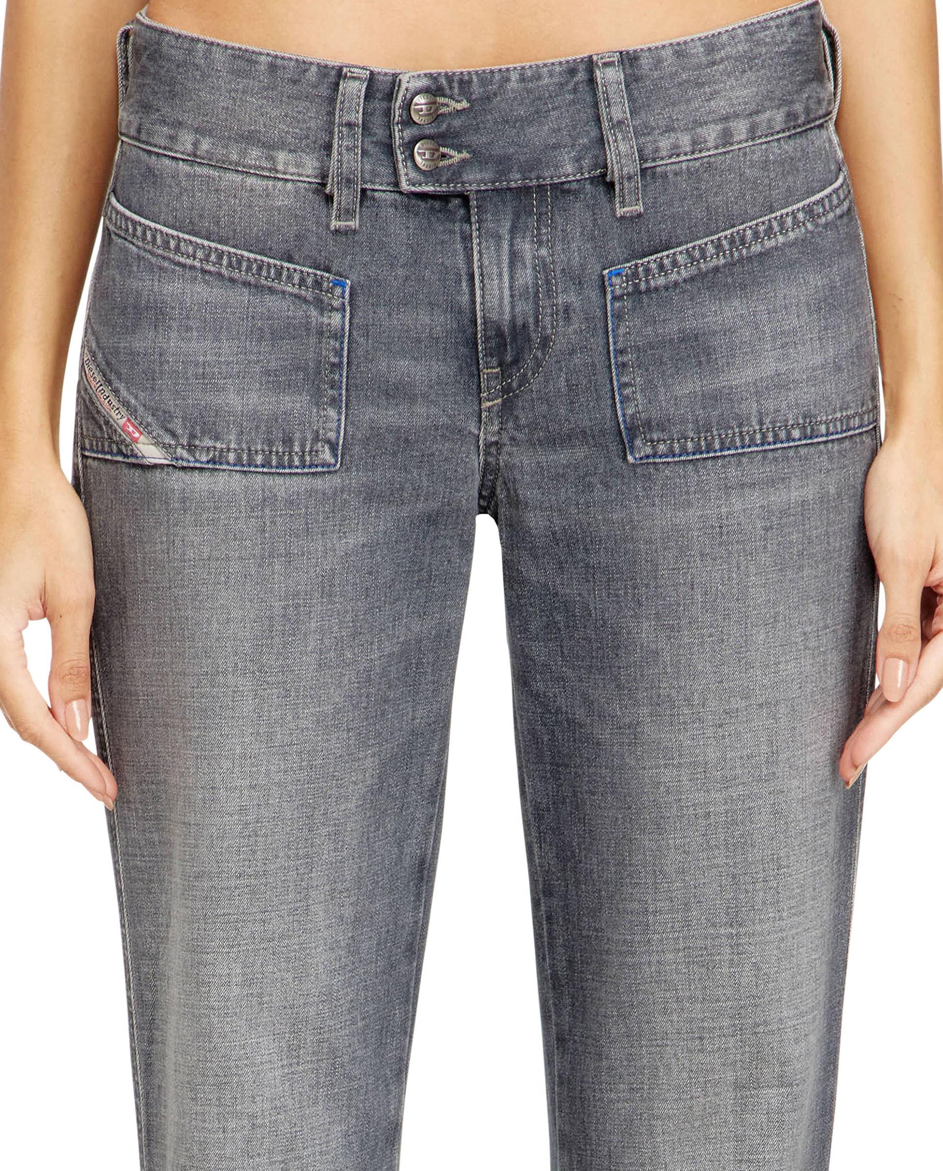 Vaquero recto de mujer DIESEL fit bootcut con bolsillos parche - Gris Gris-3