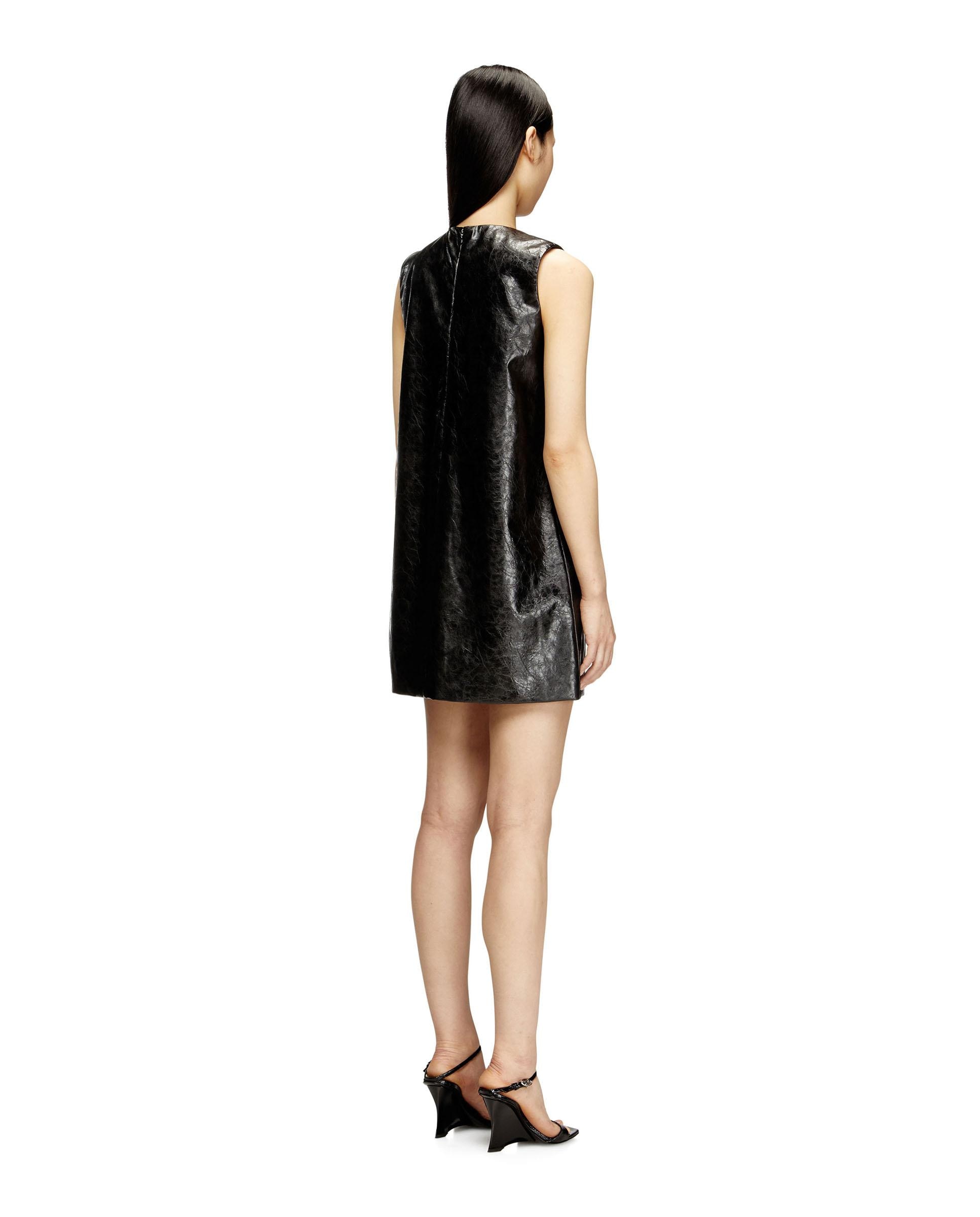 Vestido corto DIESEL sin mangas con tejido texturizado - Negro Negro-2
