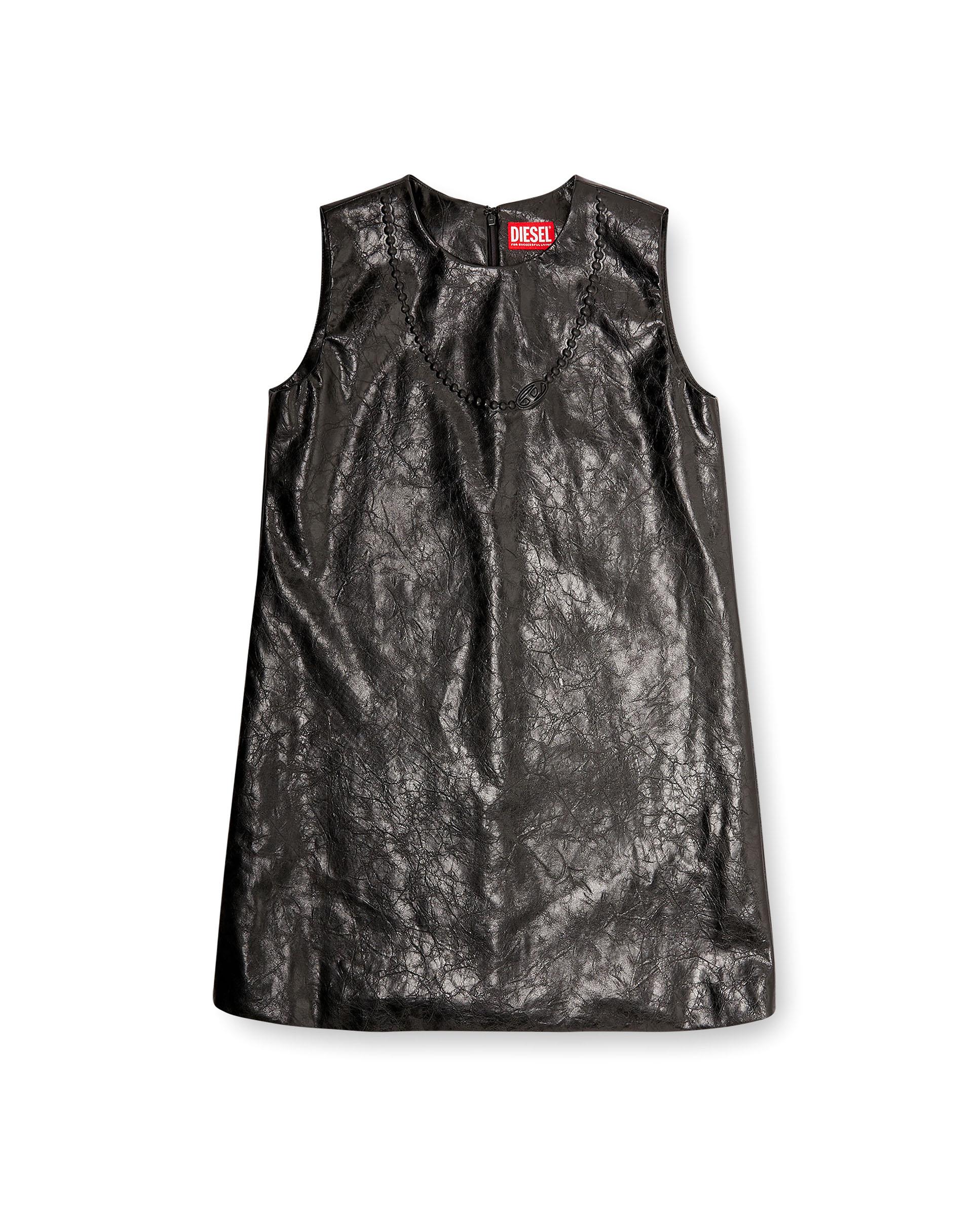 Vestido corto DIESEL sin mangas con tejido texturizado - Negro Negro-5