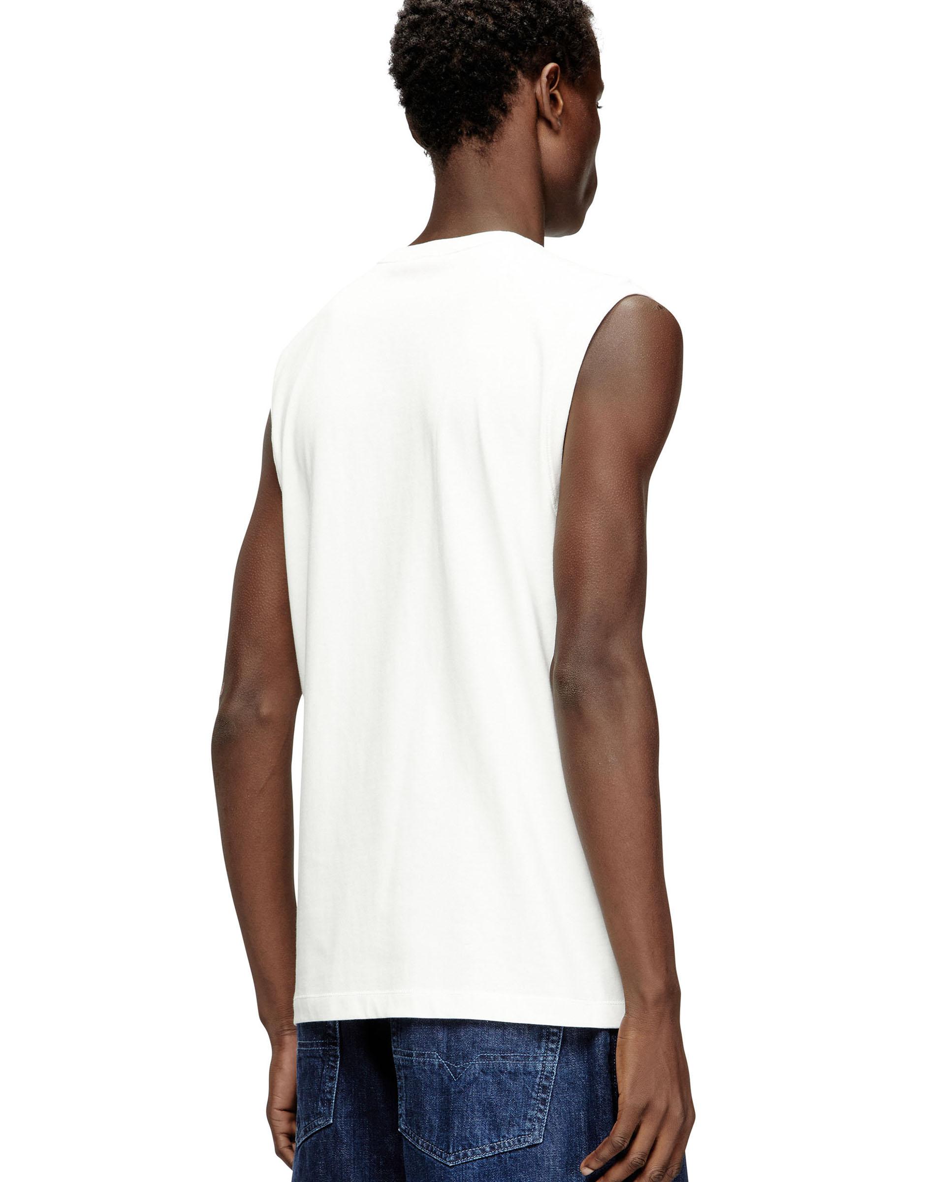 Imagen 2 de Camiseta de tirantes de hombre de algodón con oval d metálico - Diesel - Blanco Blanco
