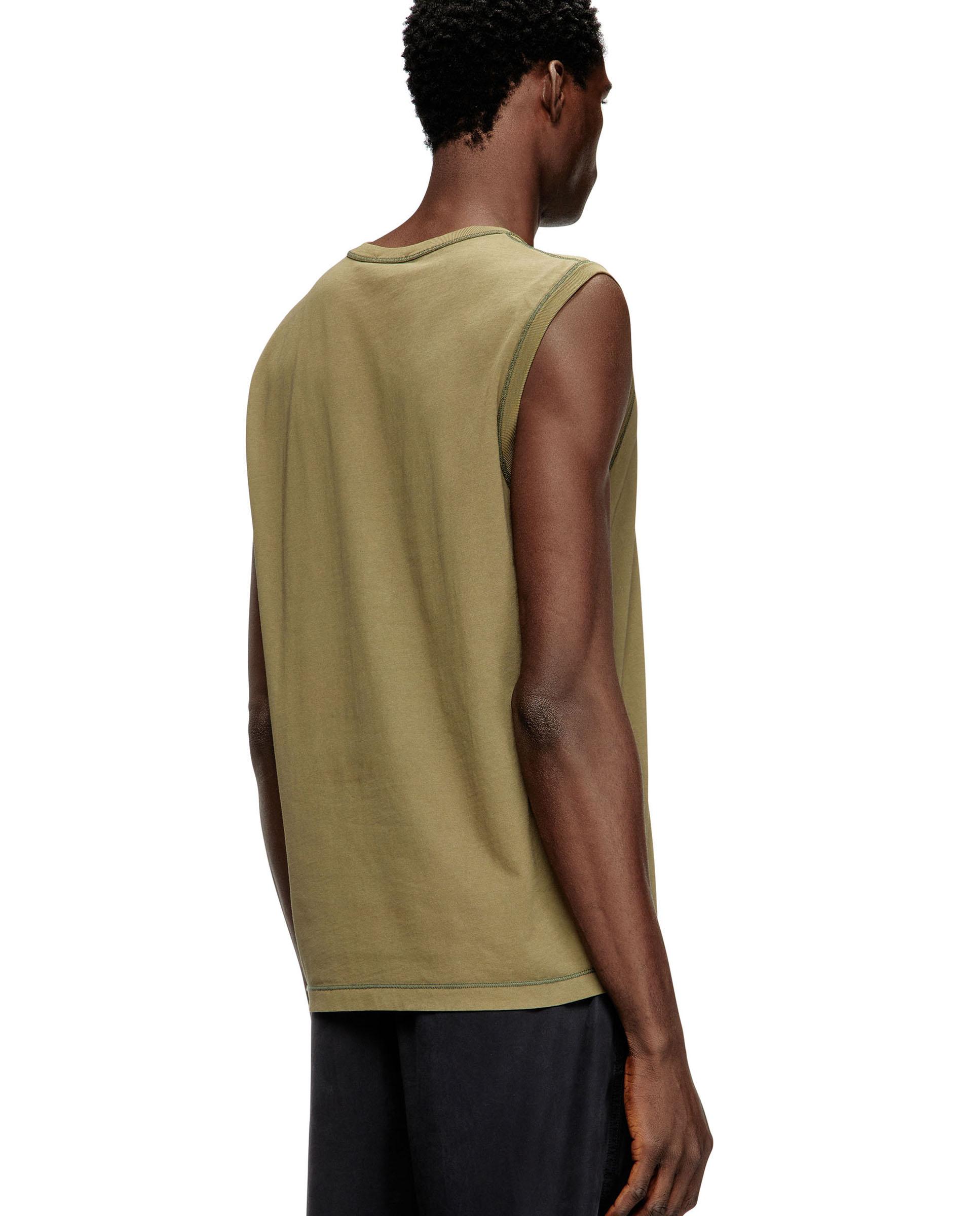 Imagen 2 de Camiseta de tirantes de hombre de algodón con oval d metálico - Diesel - Kaki Kaki