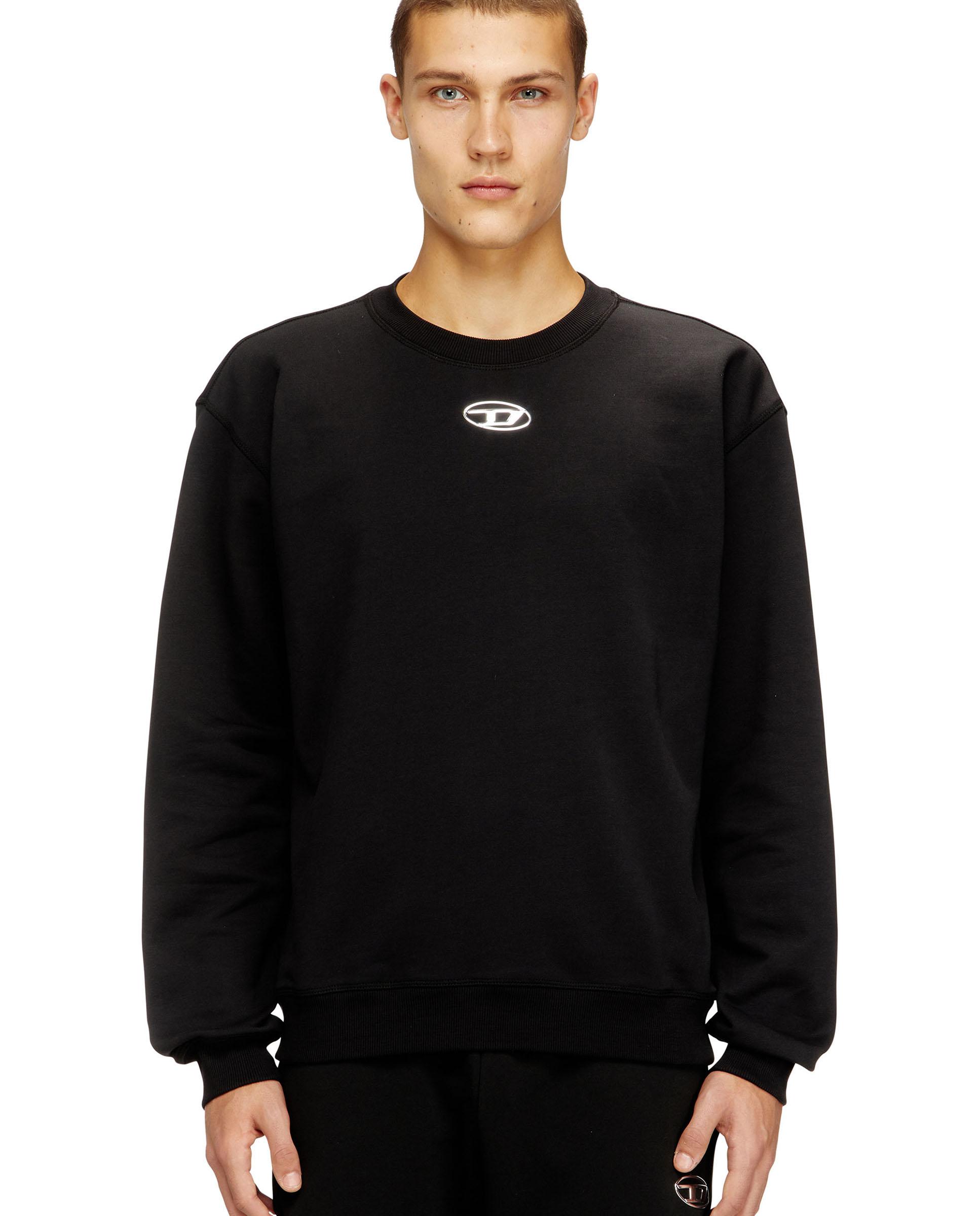 Imagen 0 de Sudadera de hombre regular con oval d metálico sin capucha Negro