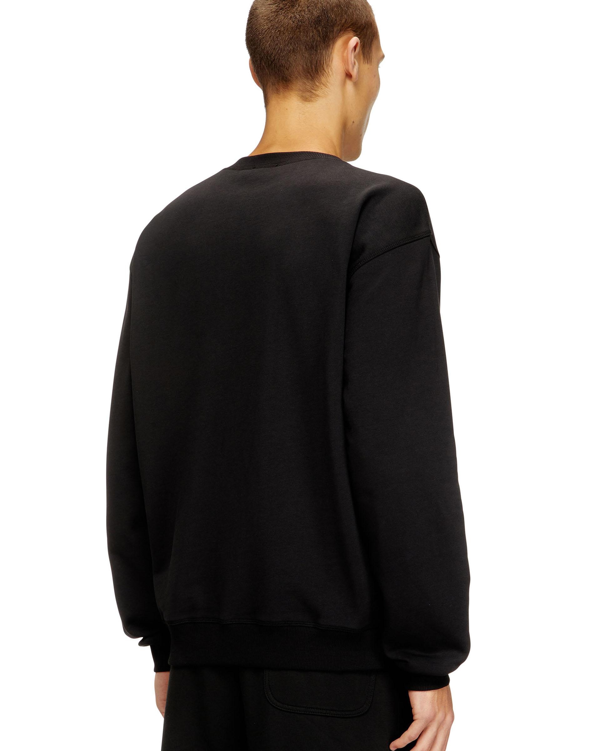 Sudadera de hombre regular con oval d metálico sin capucha - Diesel - Negro Negro-2