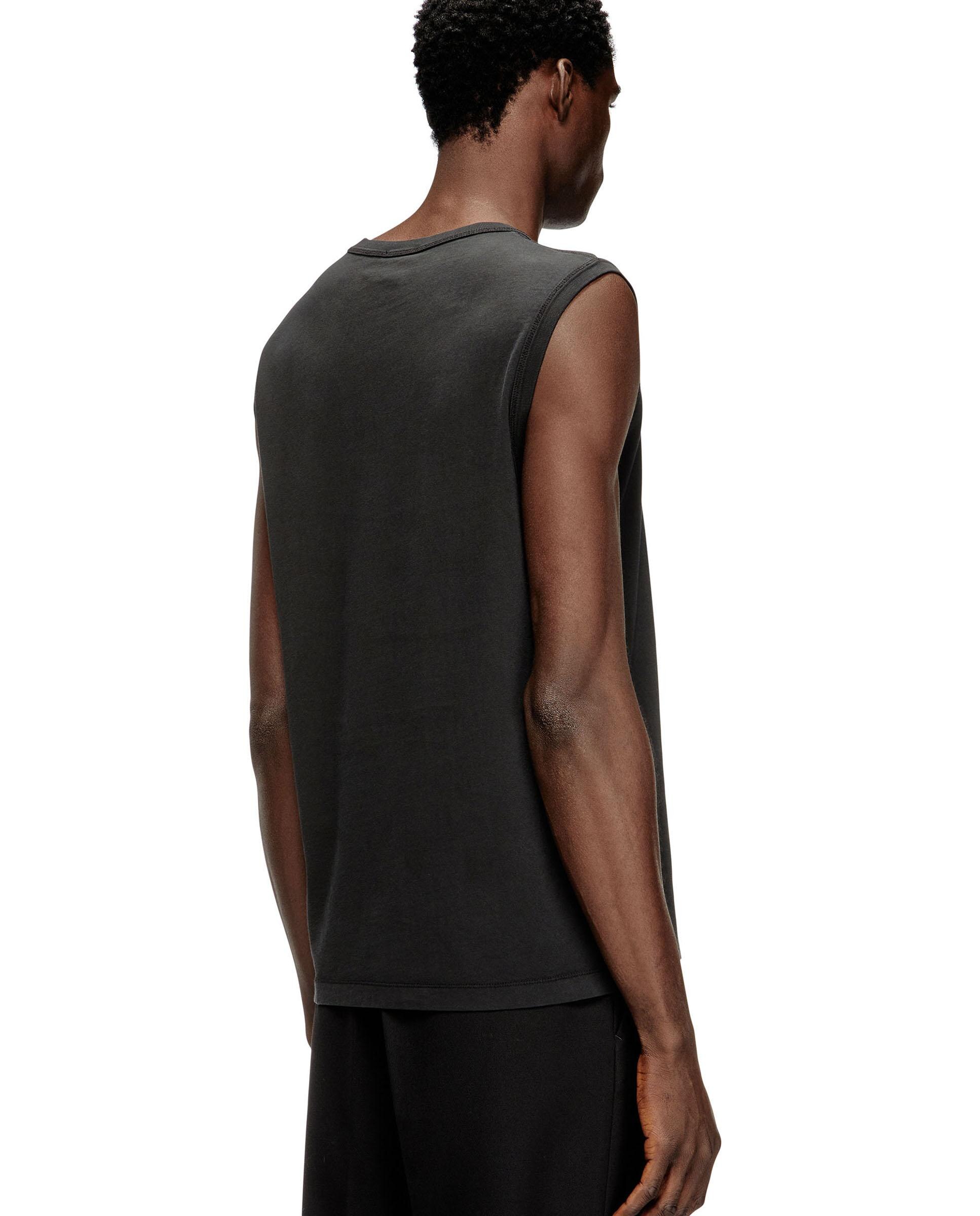 Imagen 2 de Camiseta de tirantes de hombre de algodón con oval d metálico - Diesel - Negro Negro
