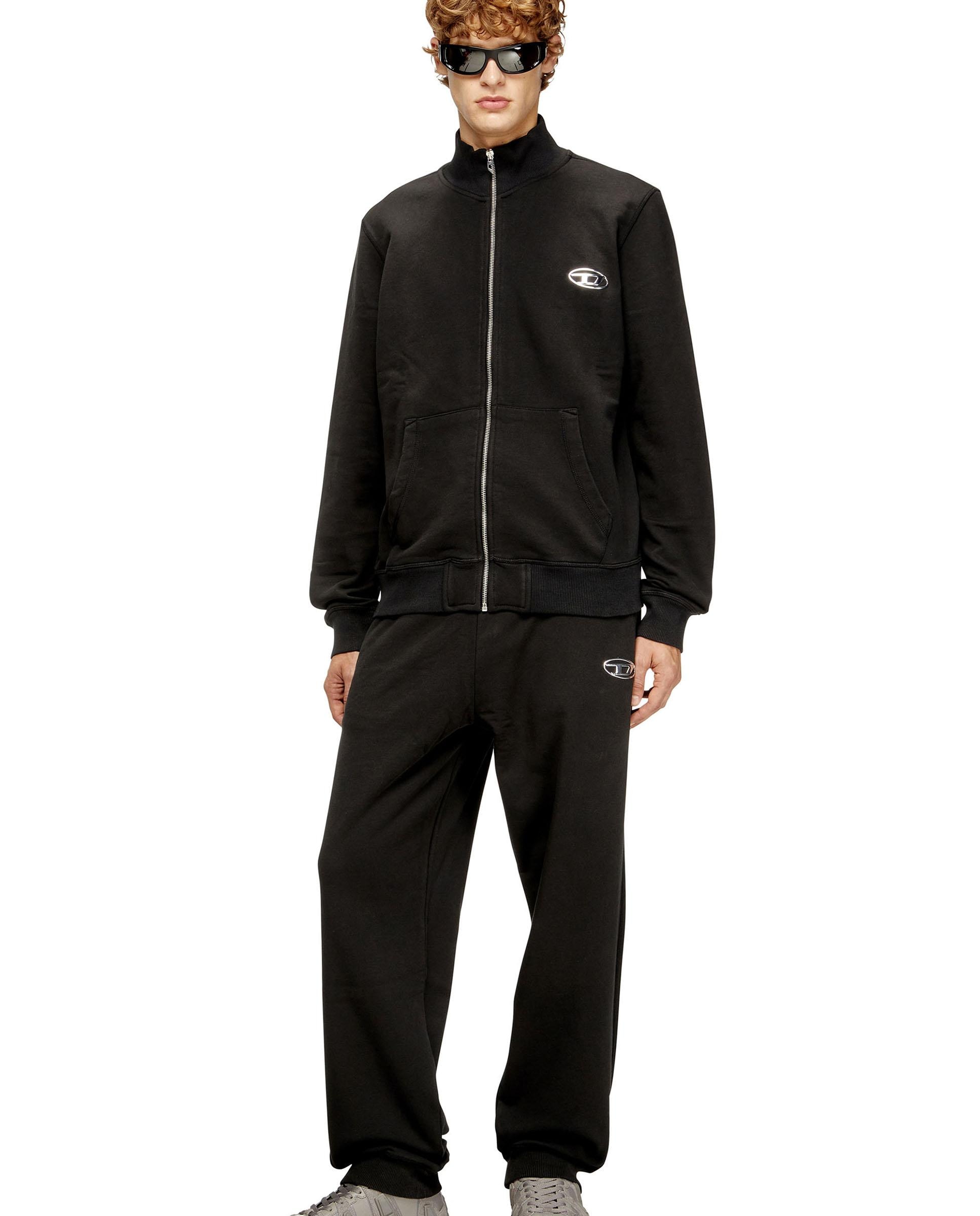 Pantalones de hombre de algodón con oval d metálico - Diesel - Negro Negro-3