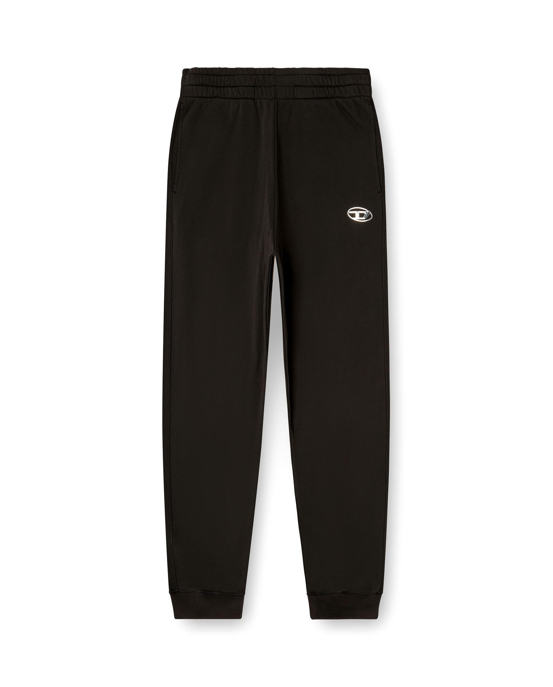 Pantalones de hombre de algodón con oval d metálico - Diesel - Negro Negro-4