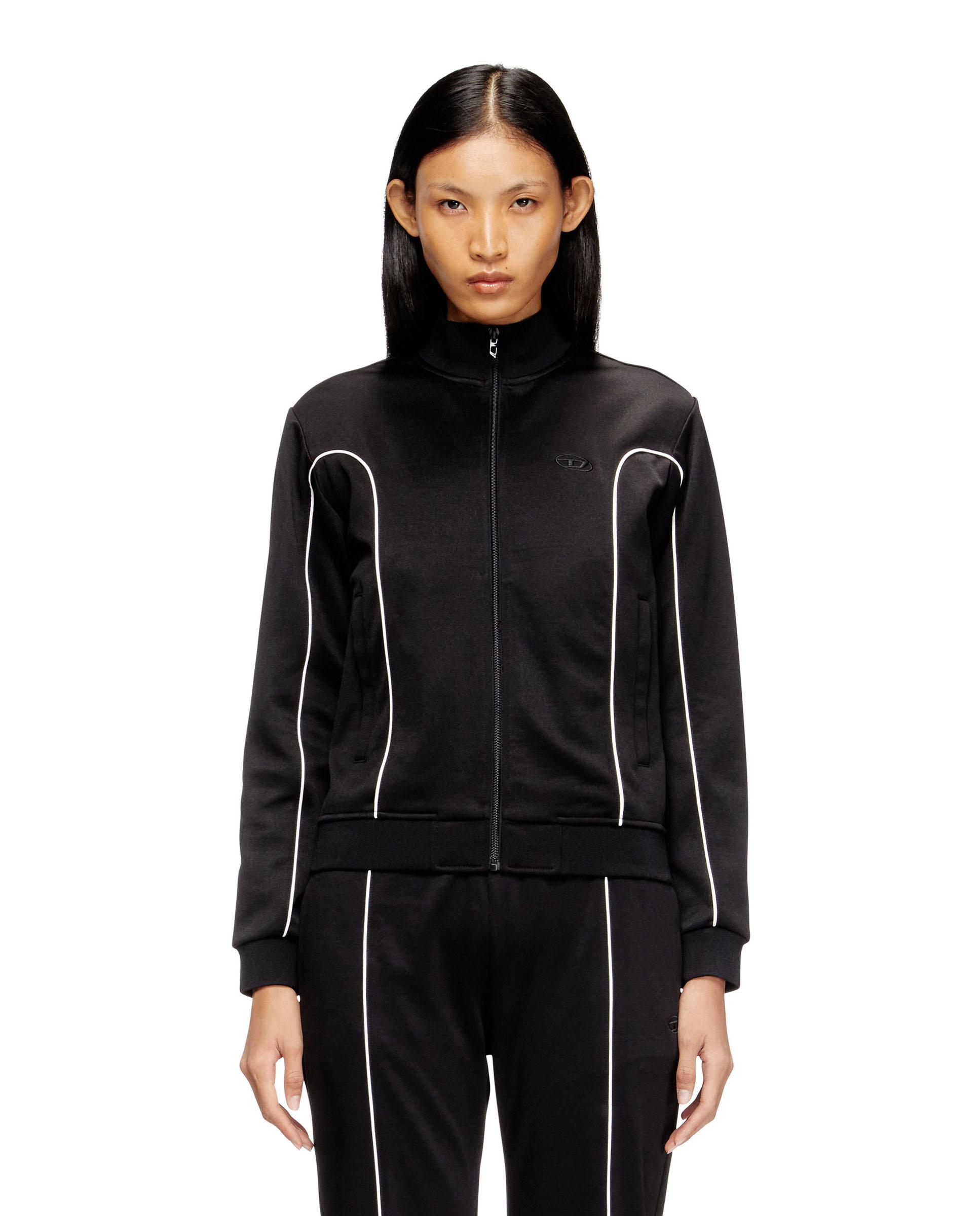 Cazadora de mujer regular con ribetes a contraste - Diesel - Negro Negro-1
