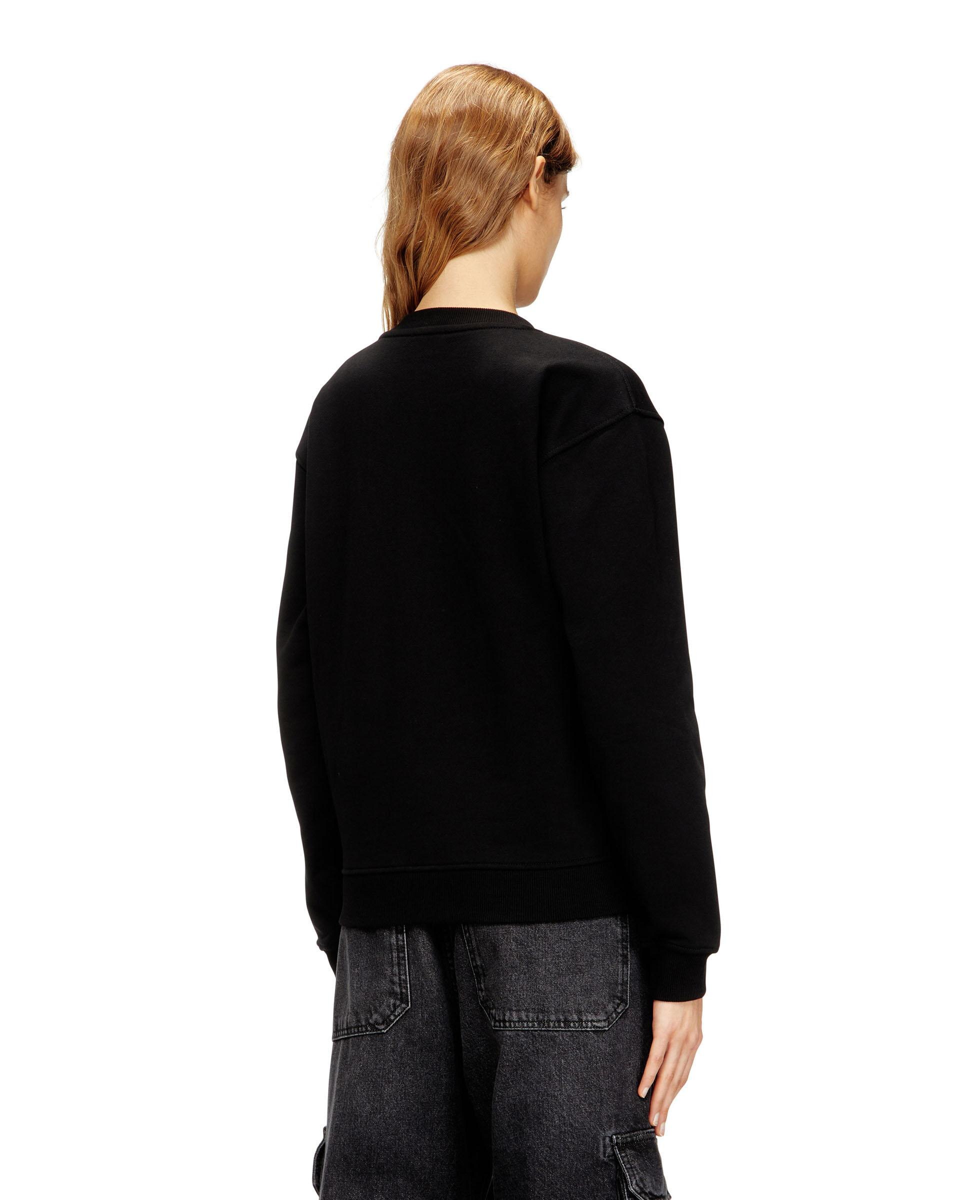 Sudadera de mujer 100% algodón con cuello redondo - Diesel - Negro Negro-2
